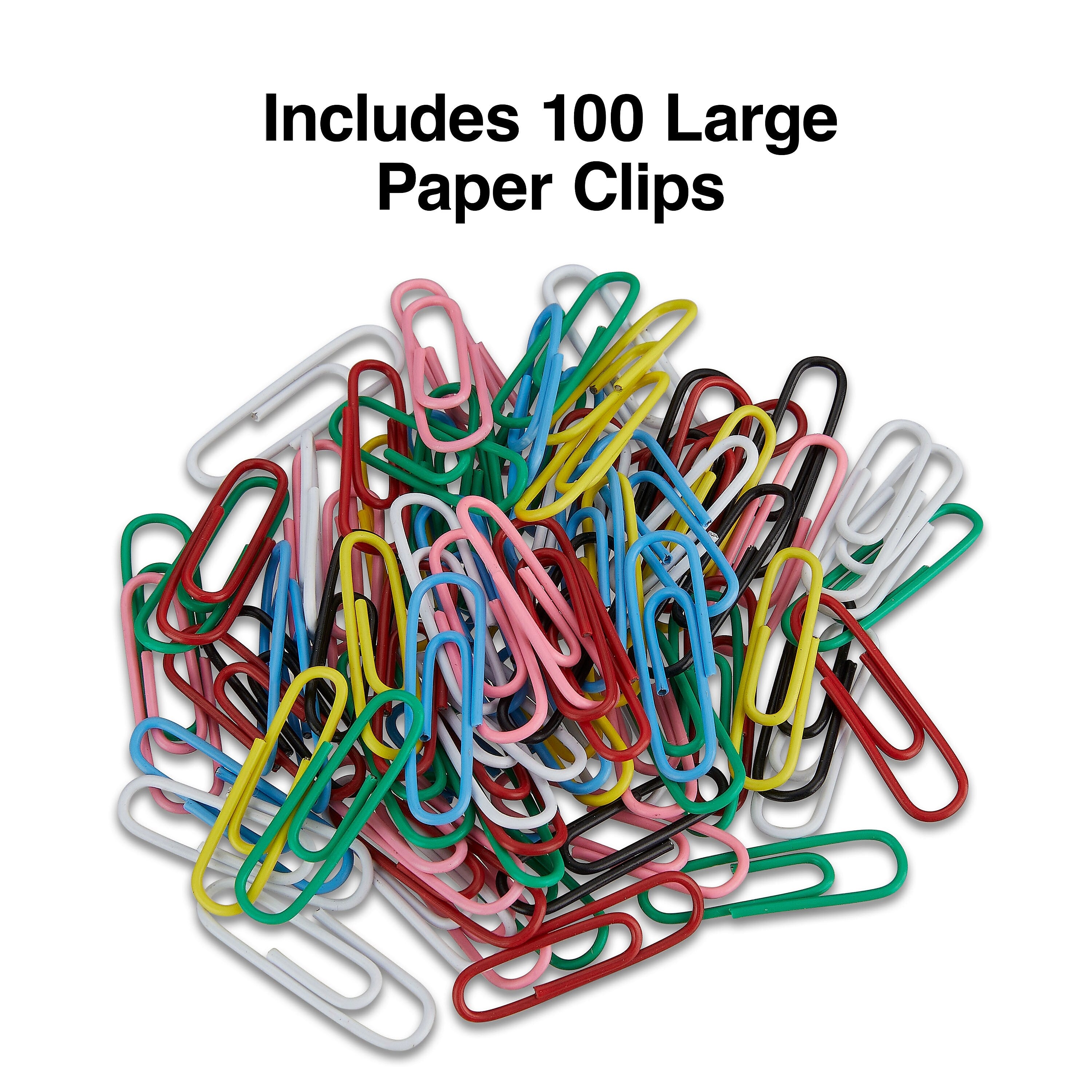 Staples Magnetic Paper Clip Dispenser, Clear/Black