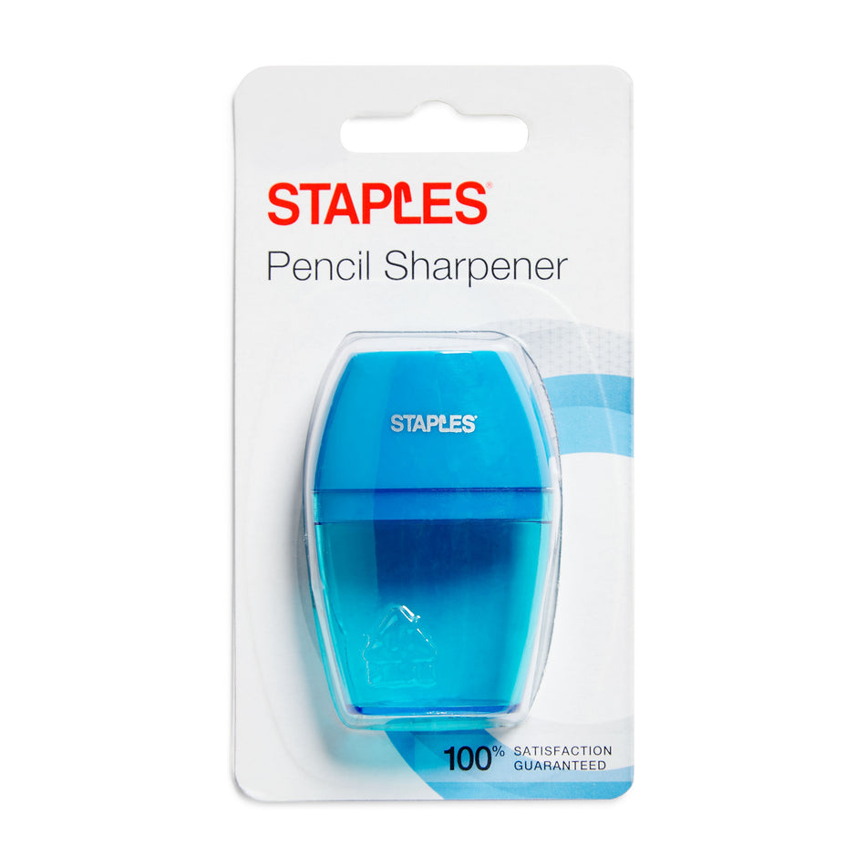 Staples® Manual Pencil Sharpener, Assorted Colors