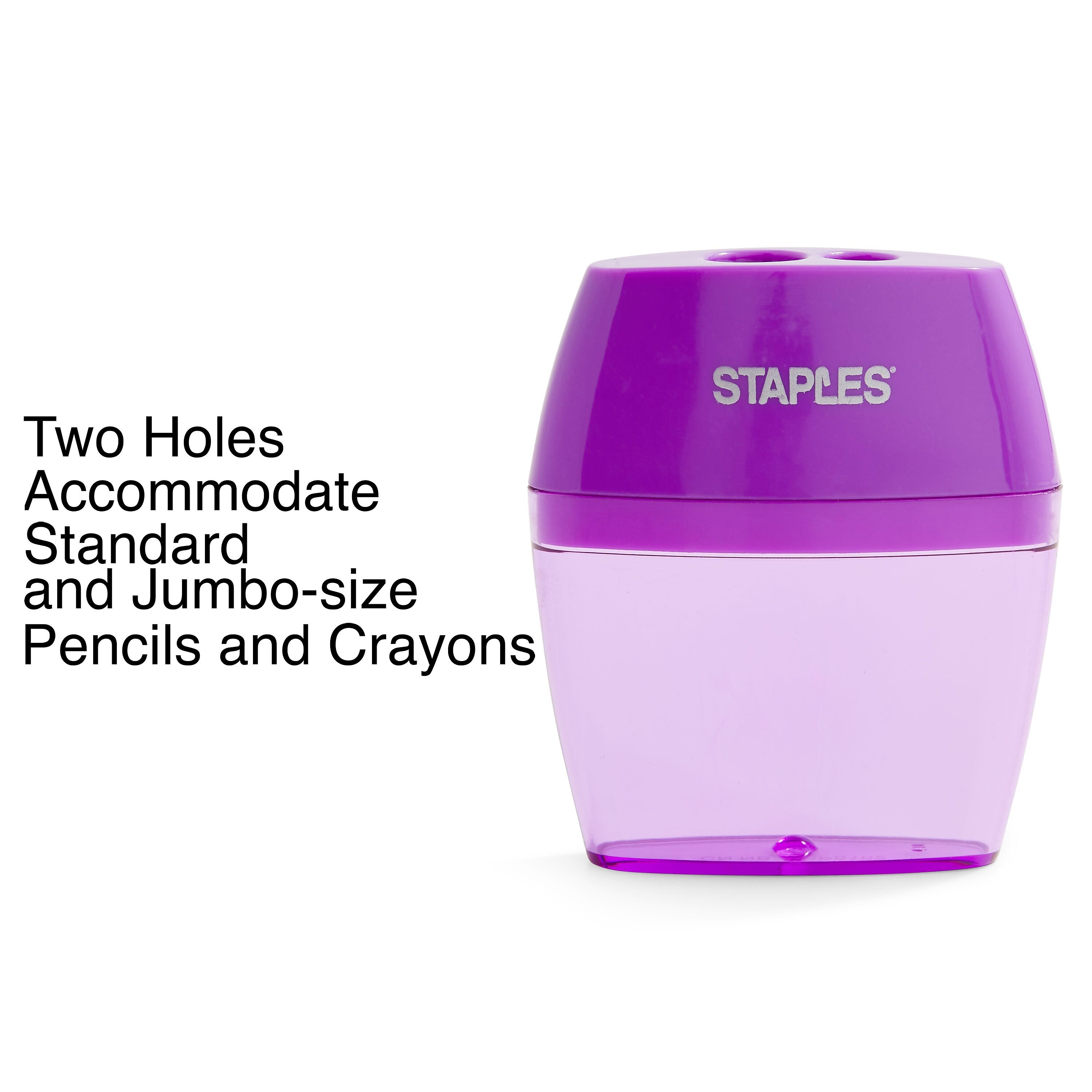 Staples® Manual Pencil Sharpener, Assorted Colors