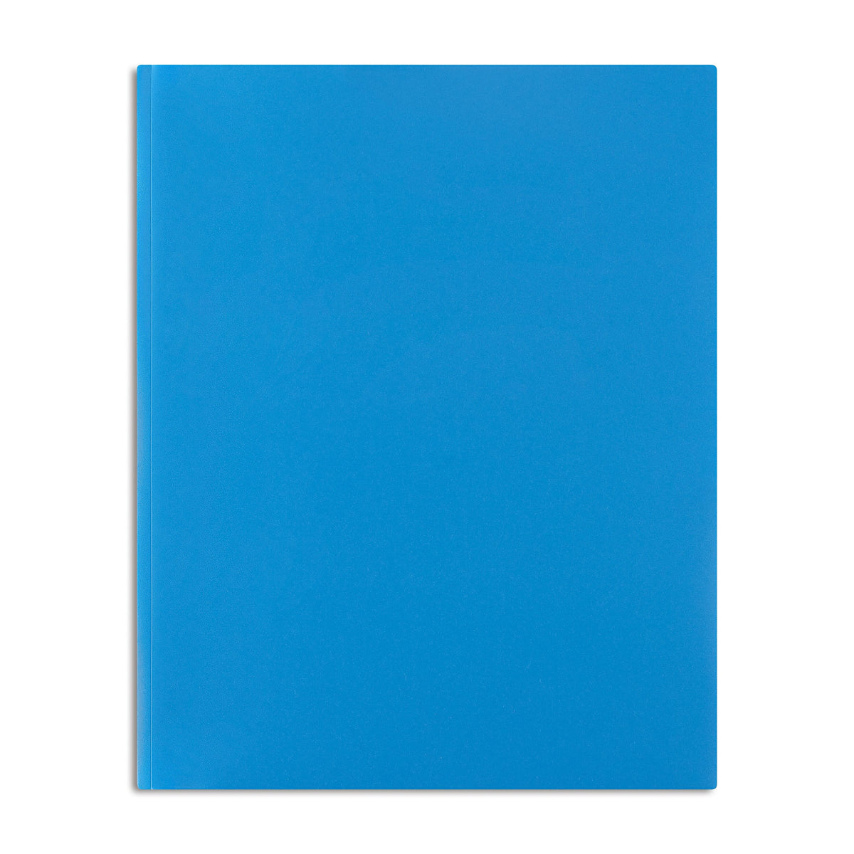 Staples Matte 2-Pocket Plastic Portfolio Folder with Fasteners, Blue