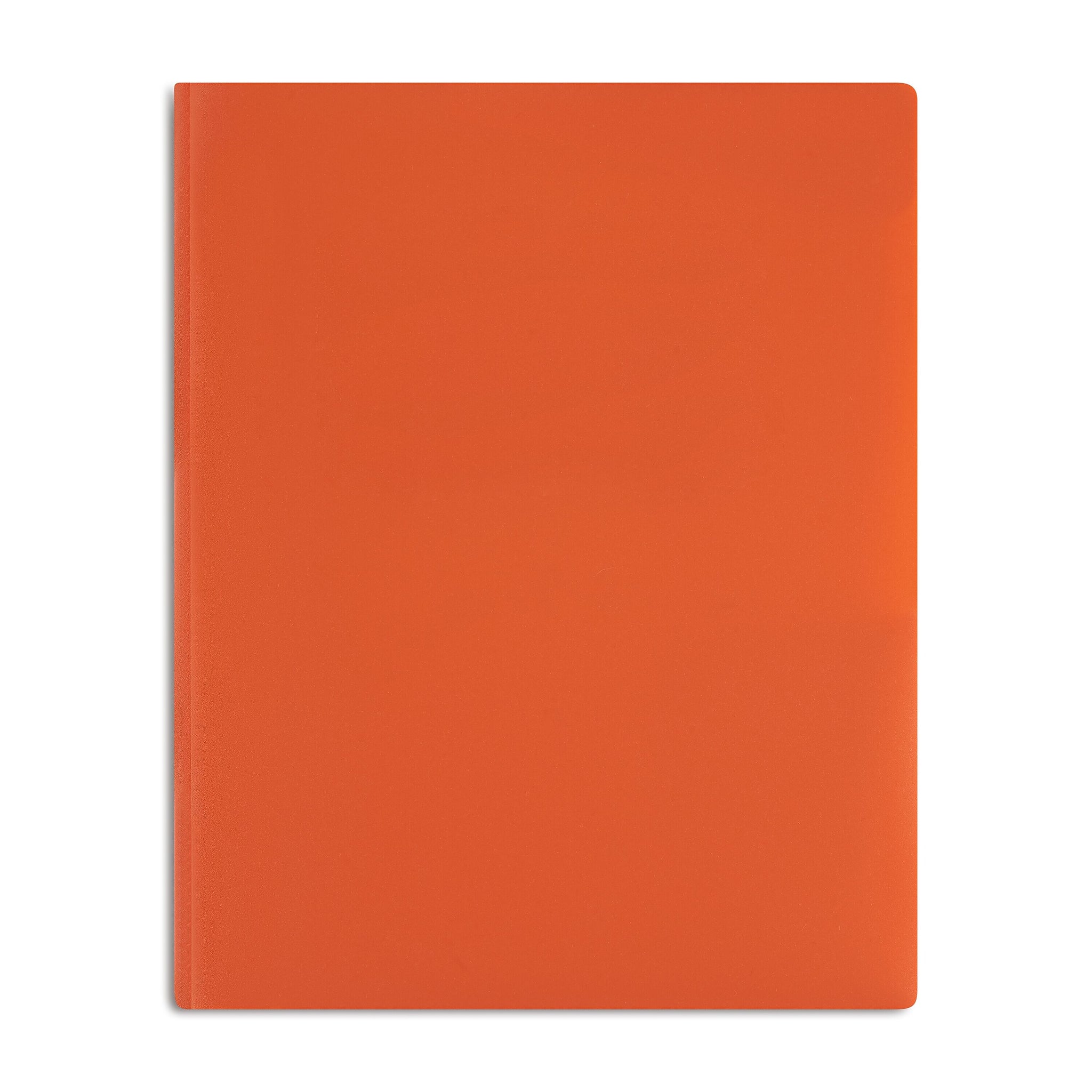 Staples Matte 2-Pocket Plastic Portfolio Folder with Fasteners, Orange