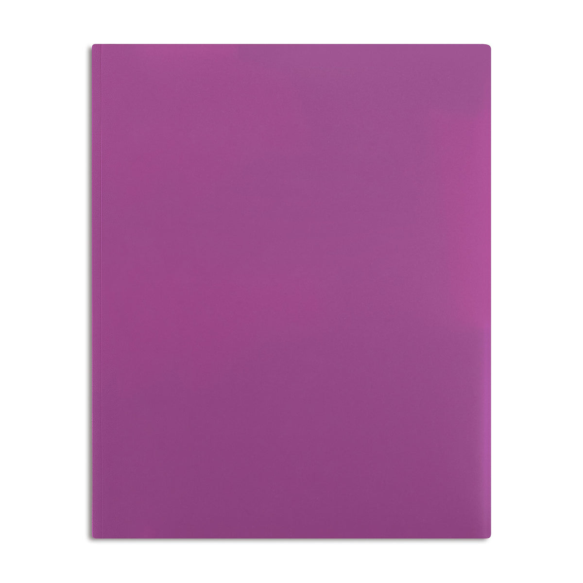 Staples Matte 2-Pocket Plastic Portfolio Folder with Fasteners, Purple