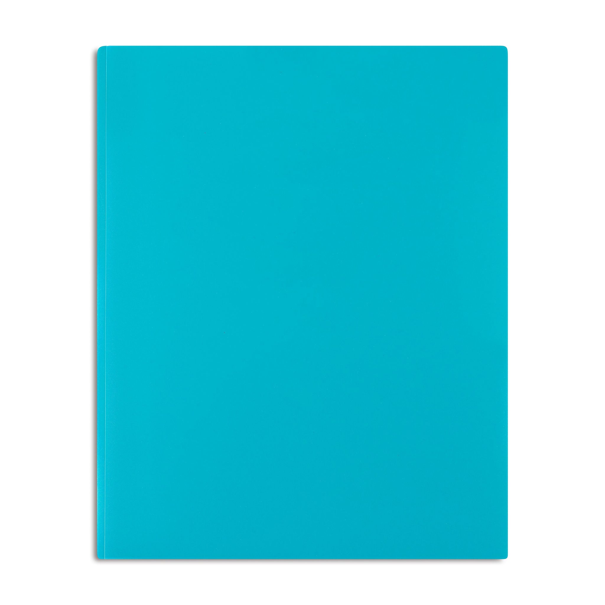 Staples Matte 2-Pocket Plastic Portfolio Folder with Fasteners, Teal