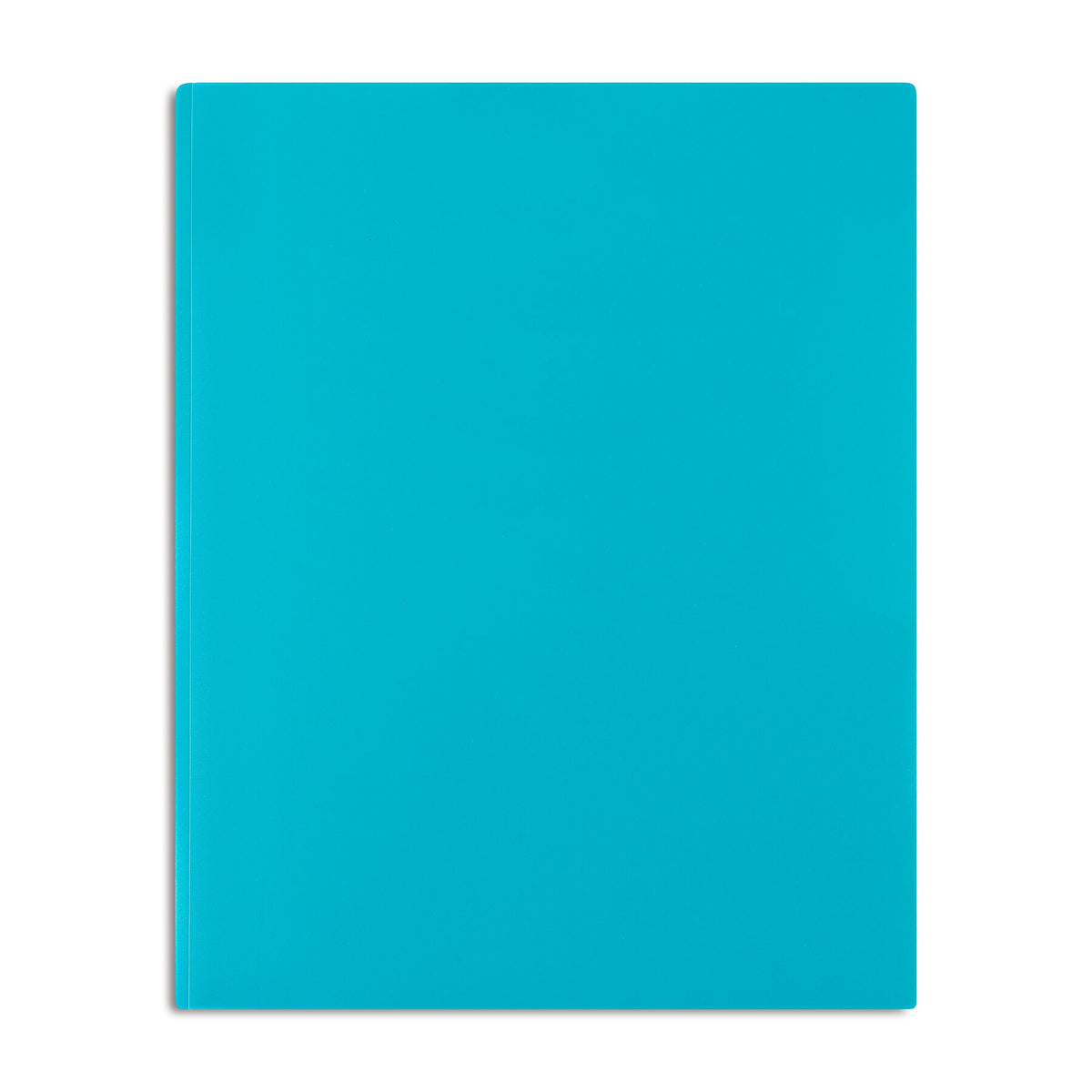 Staples Matte 2-Pocket Plastic Portfolio Folder with Fasteners, Teal