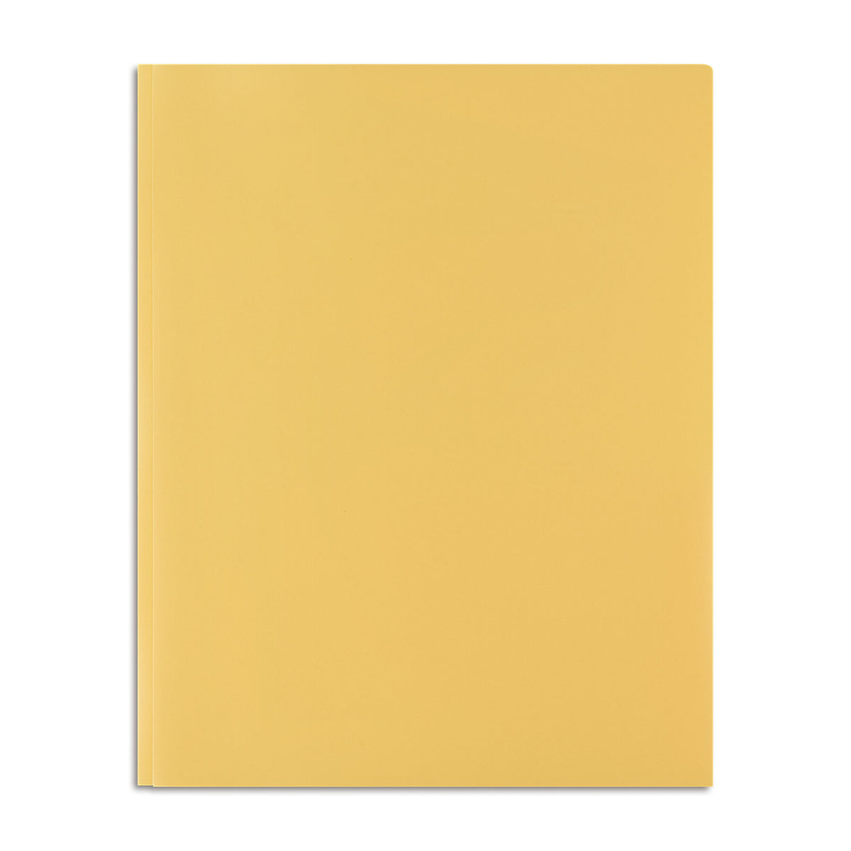 Staples Matte 2-Pocket Plastic Portfolio Folder with Fasteners, Yellow