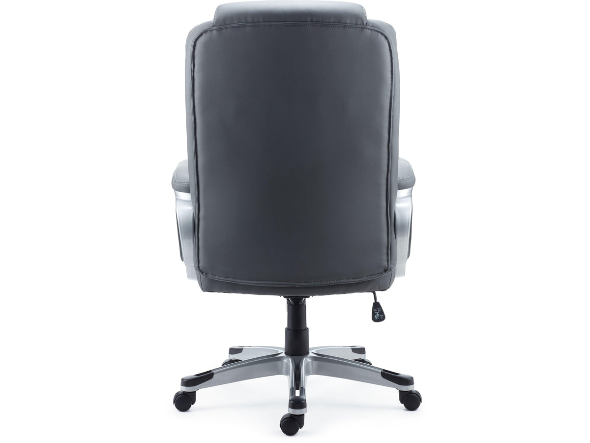 Staples Mcallum ErgonomicBonded Leather Swivel Manager Chair, Gray