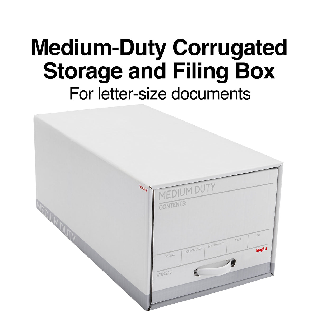 Staples Medium Duty File Drawers, Letter, White/Gray, 6/Carton