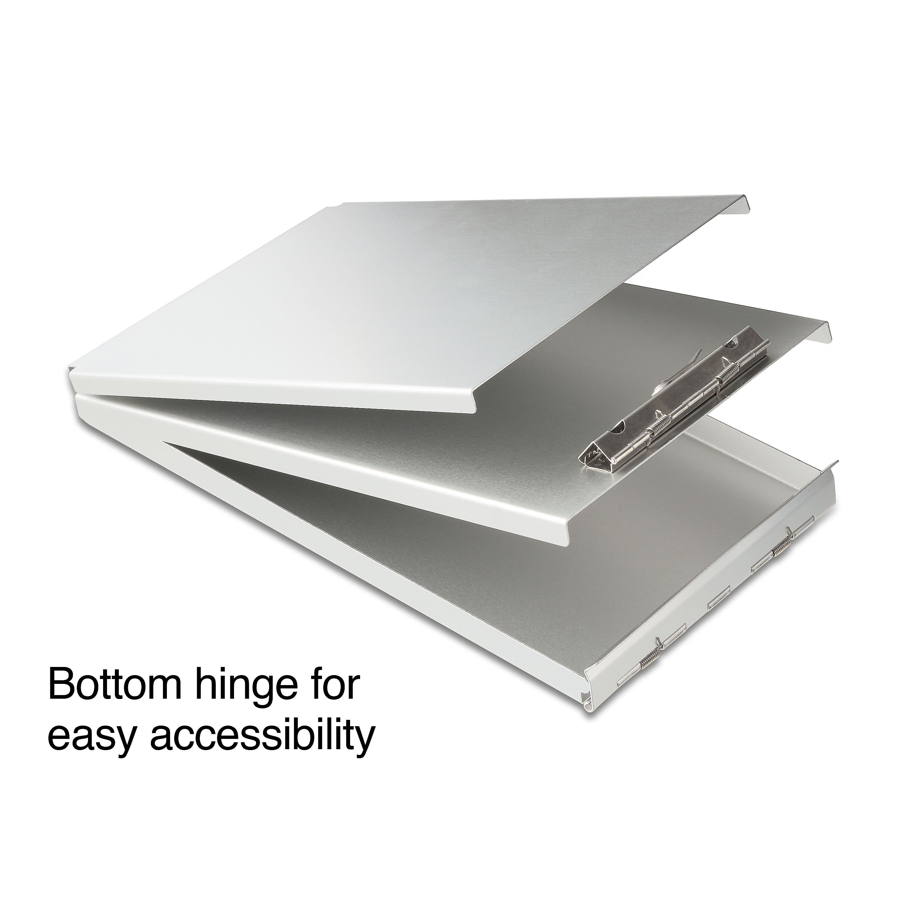 Staples Memo Aluminum Storage Clipboard, Memo Size, Silver