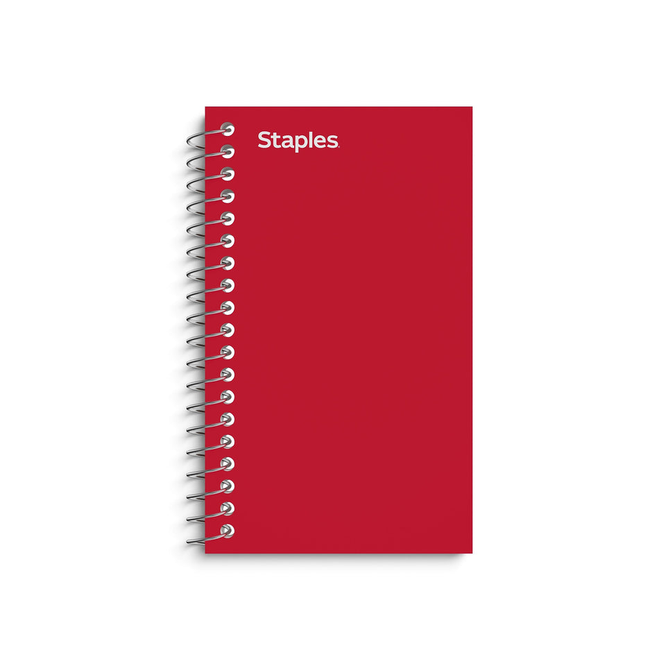 Staples® Memo Books, 3" x 5", College Ruled, Assorted Colors, 75 Sheets/Pad, 5 Pads/Pack