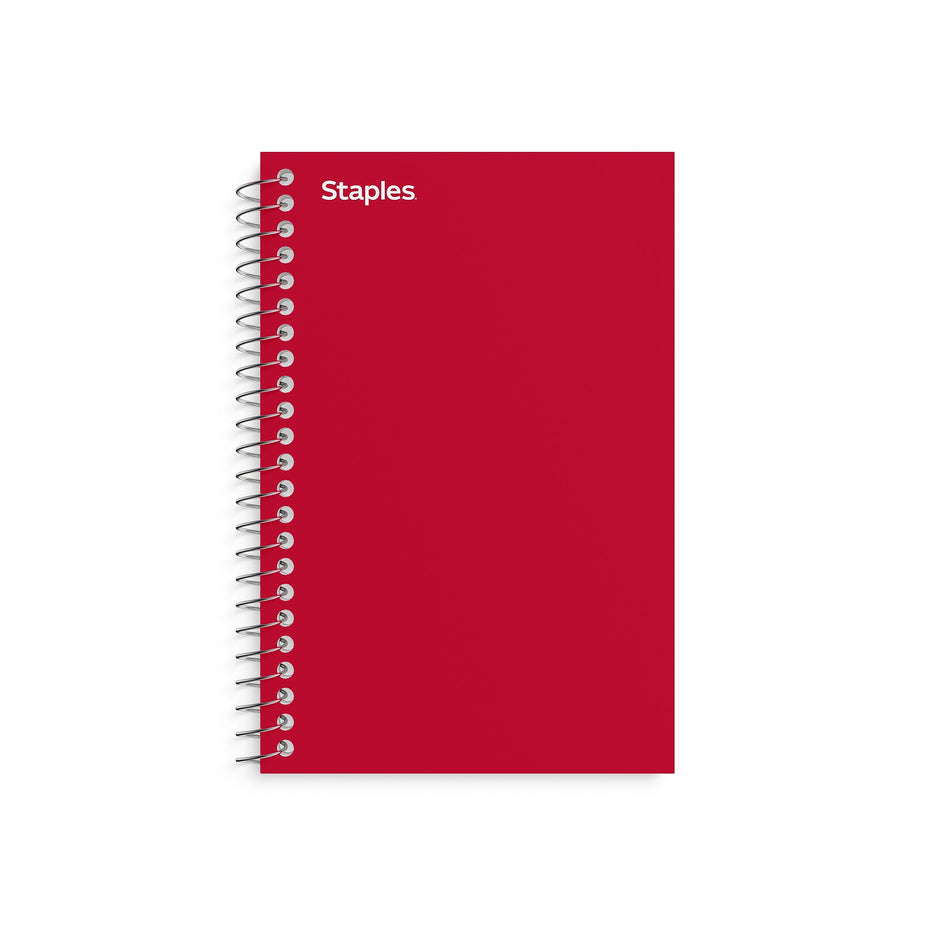 Staples® Memo Books, 4" x 6", College Ruled, Assorted Colors, 50 Sheets/Pad, 5 Pads/Pack
