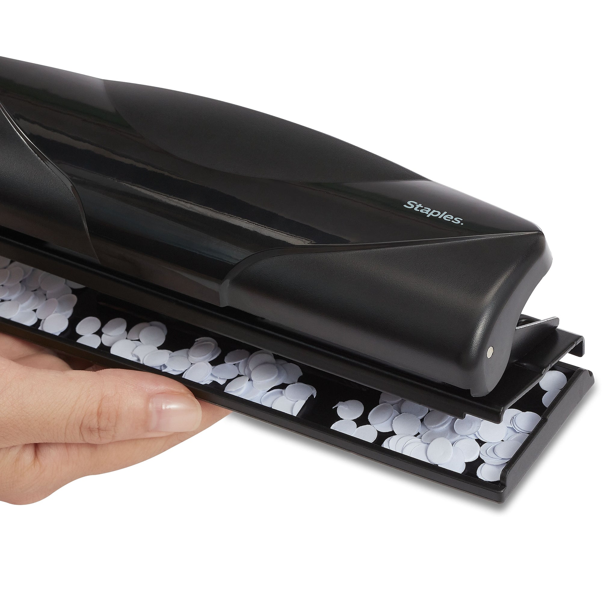 Staples Mini 3-Hole Punch, 6 Sheet Capacity, Black