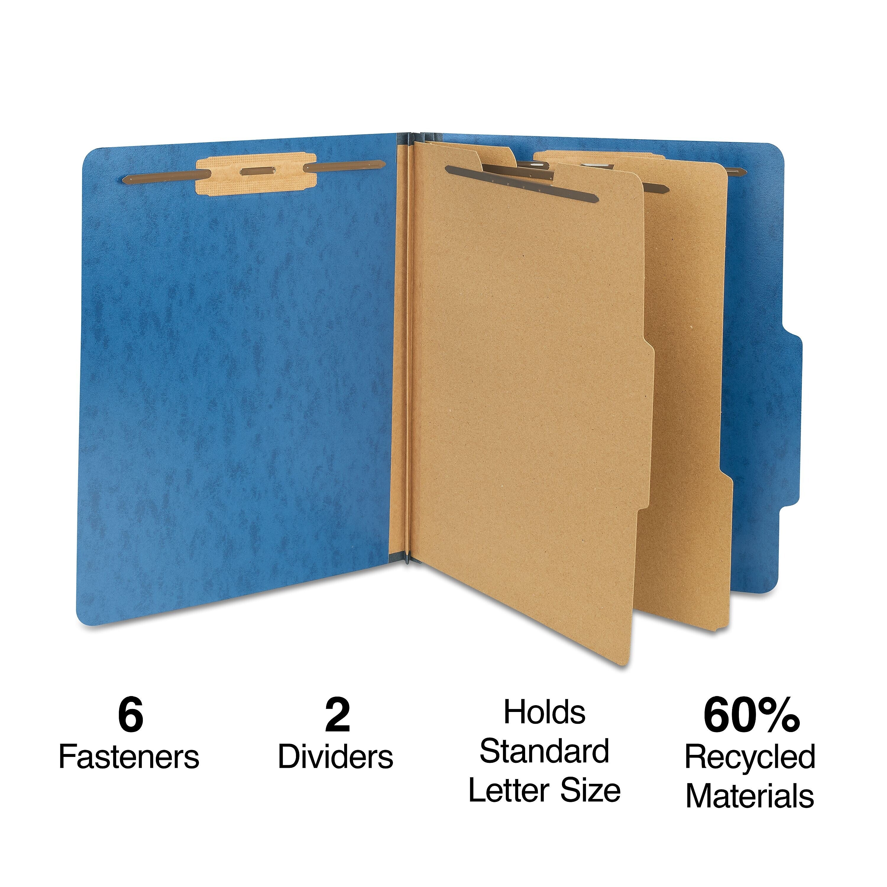 Staples Moisture Resistant Classification Folder, 2-Dividers, 2.5