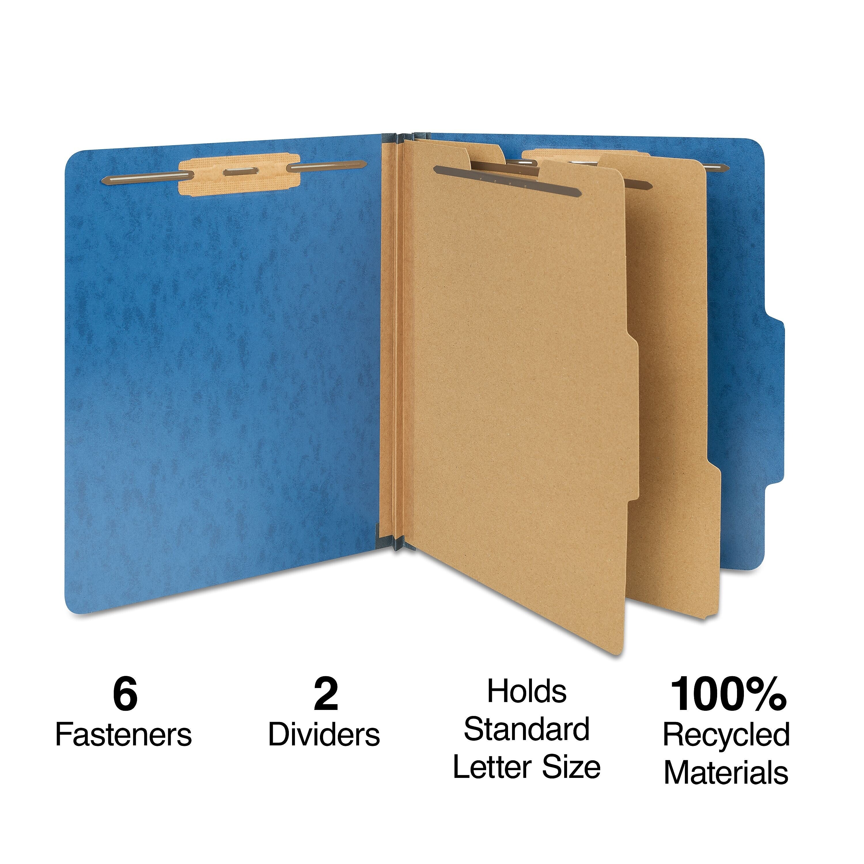 Staples Moisture Resistant Classification Folder, 2-Dividers, 2.5