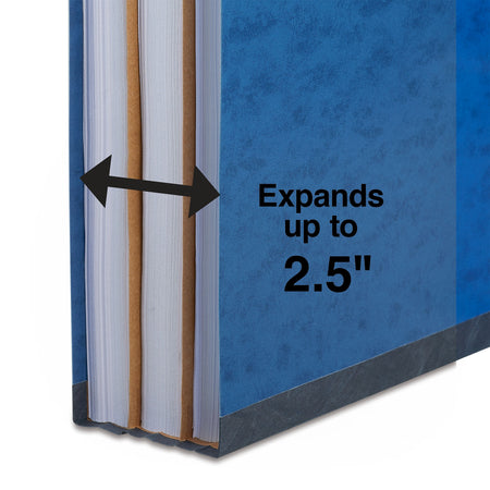 Staples Moisture Resistant Classification Folder, 2-Dividers, 2.5" Expansion, Letter Size, Dark Blue, 10/Box