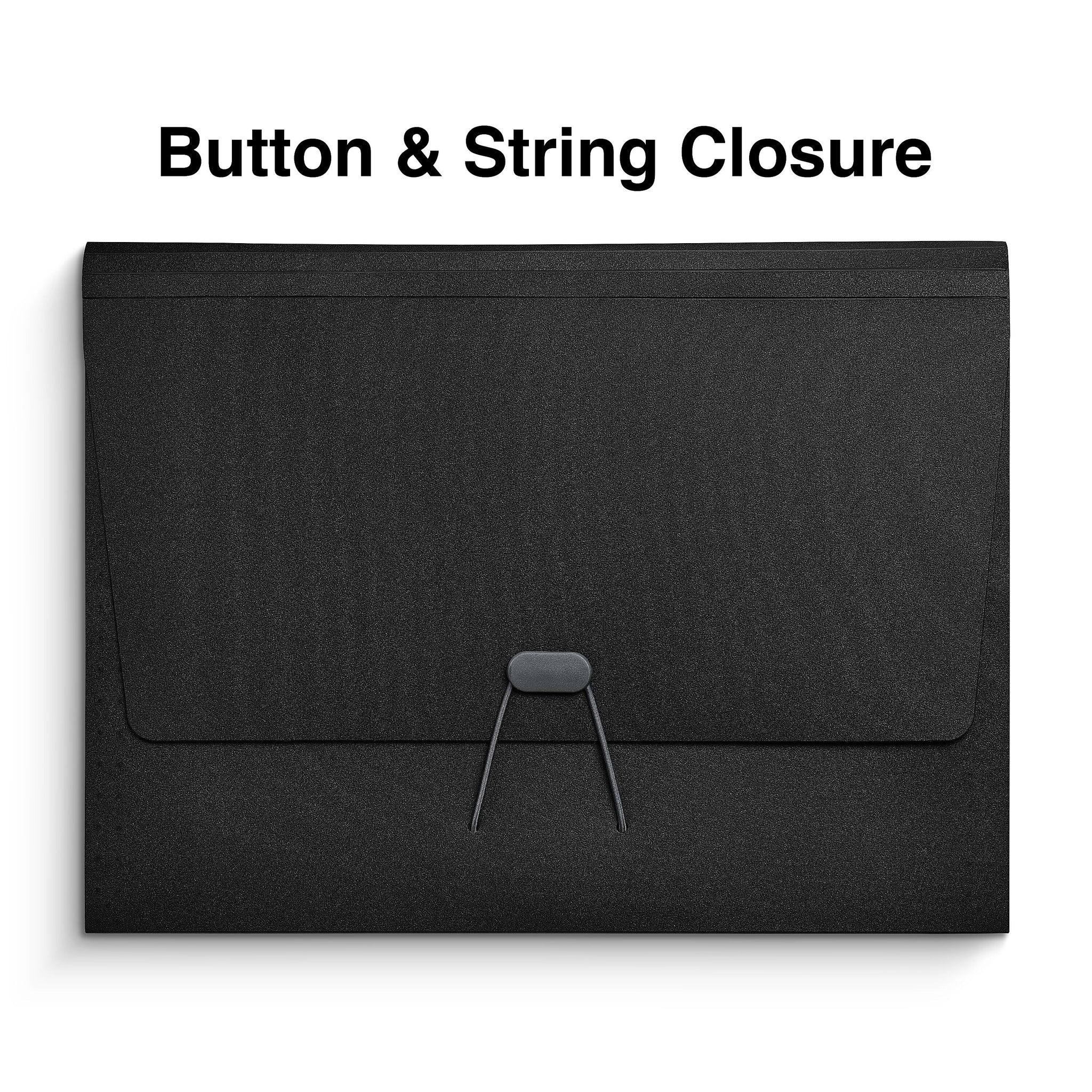 Staples Moisture Resistant Reinforced Plastic Accordion File, 7-Pocket, Letter Size, Black