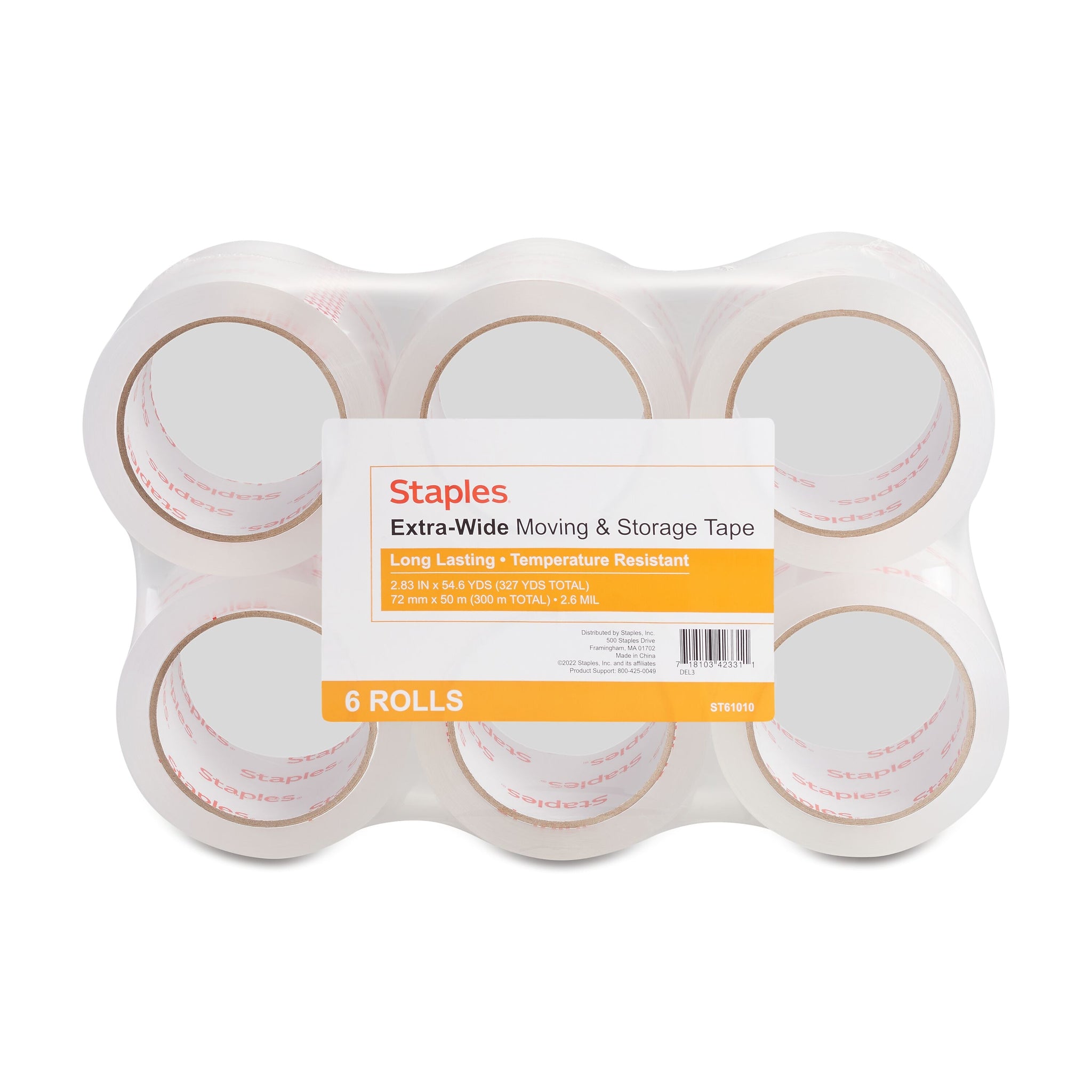 Staples Moving and Storage Packing Tape, 2.83