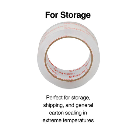 Staples Moving & Storage Packing Tape , 1.88" x 54.6 yds., Clear, 36/Rolls