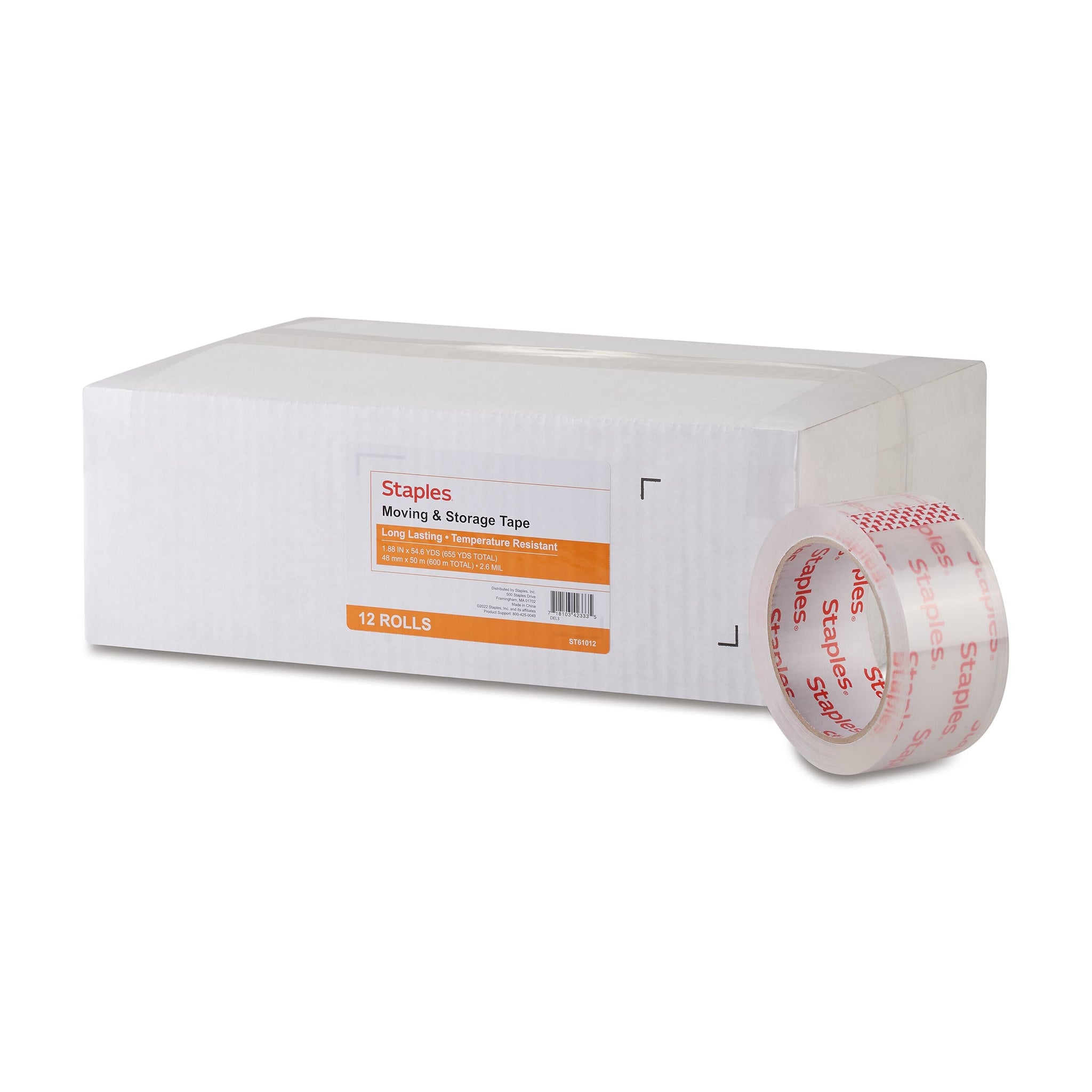 Staples Moving & Storage Packing Tape, 1.88