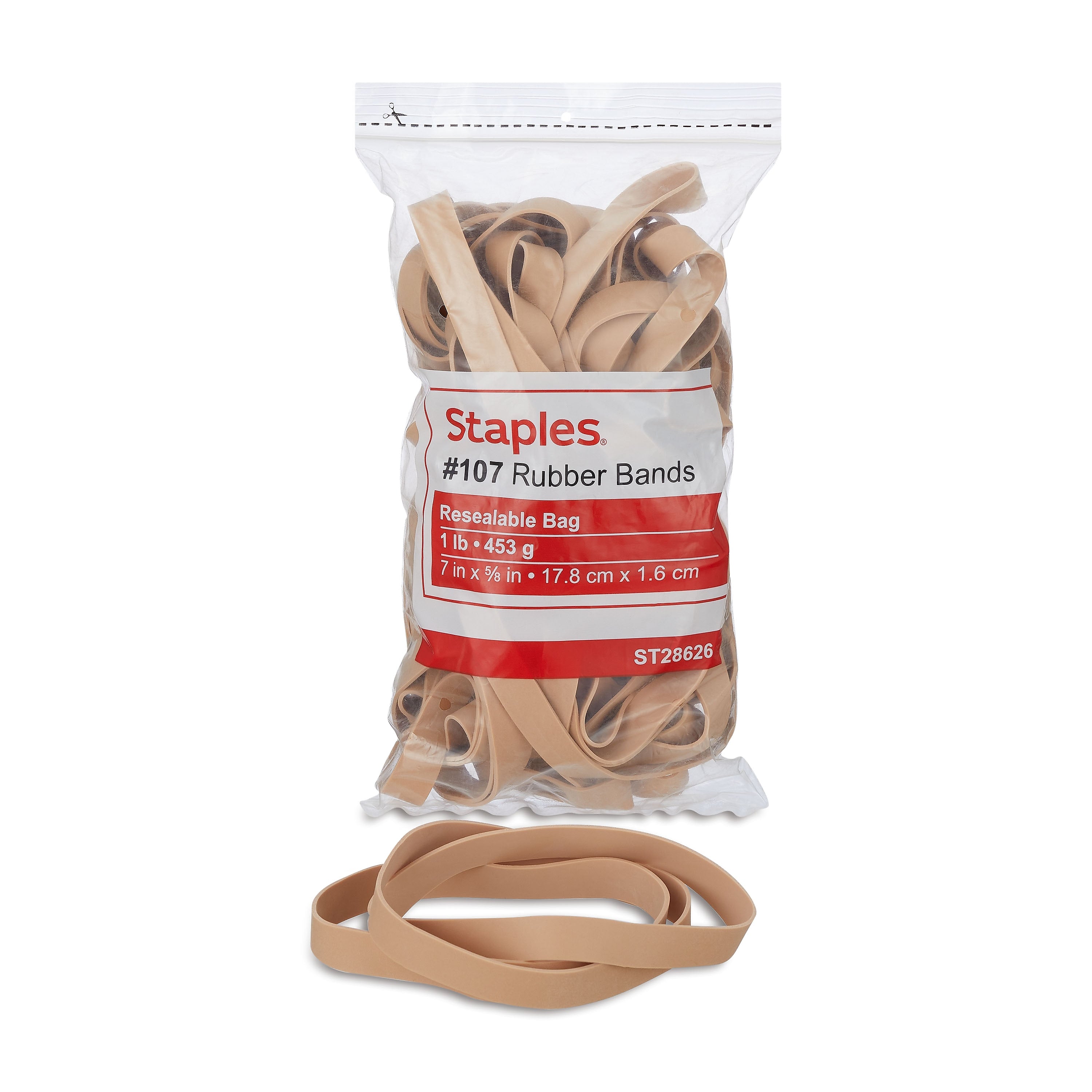 Staples Multi-Purpose #107 Rubber Bands, 40/Pack