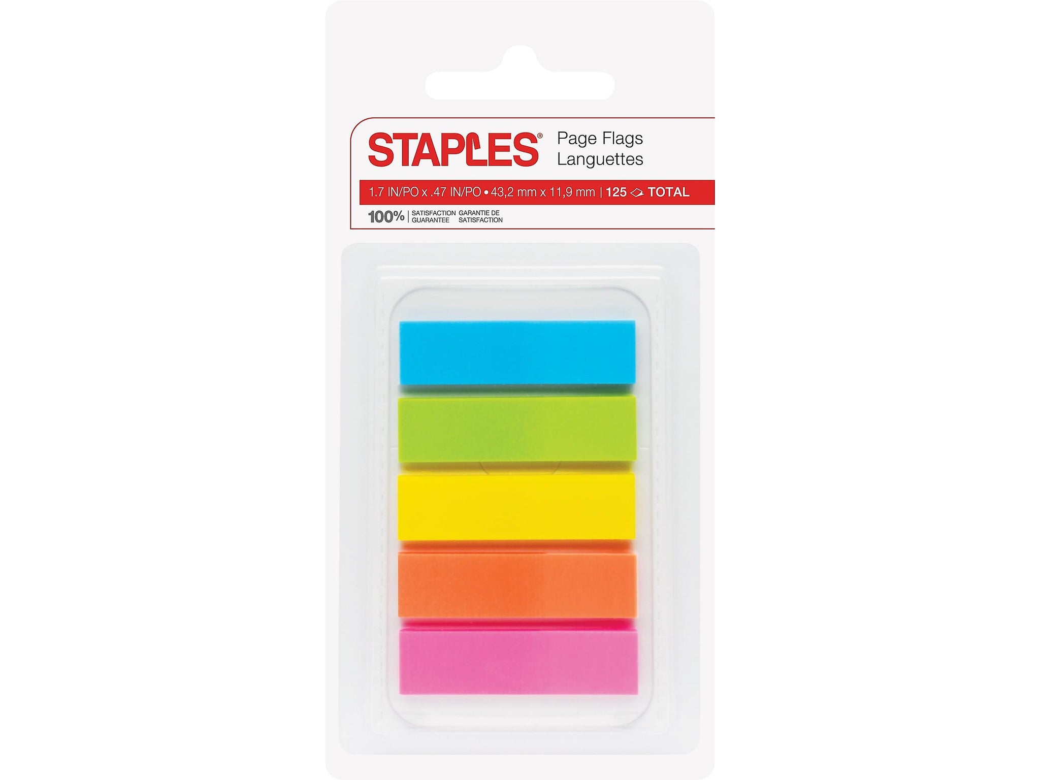 Staples Neon Lights Collection Page Flags, 0.5
