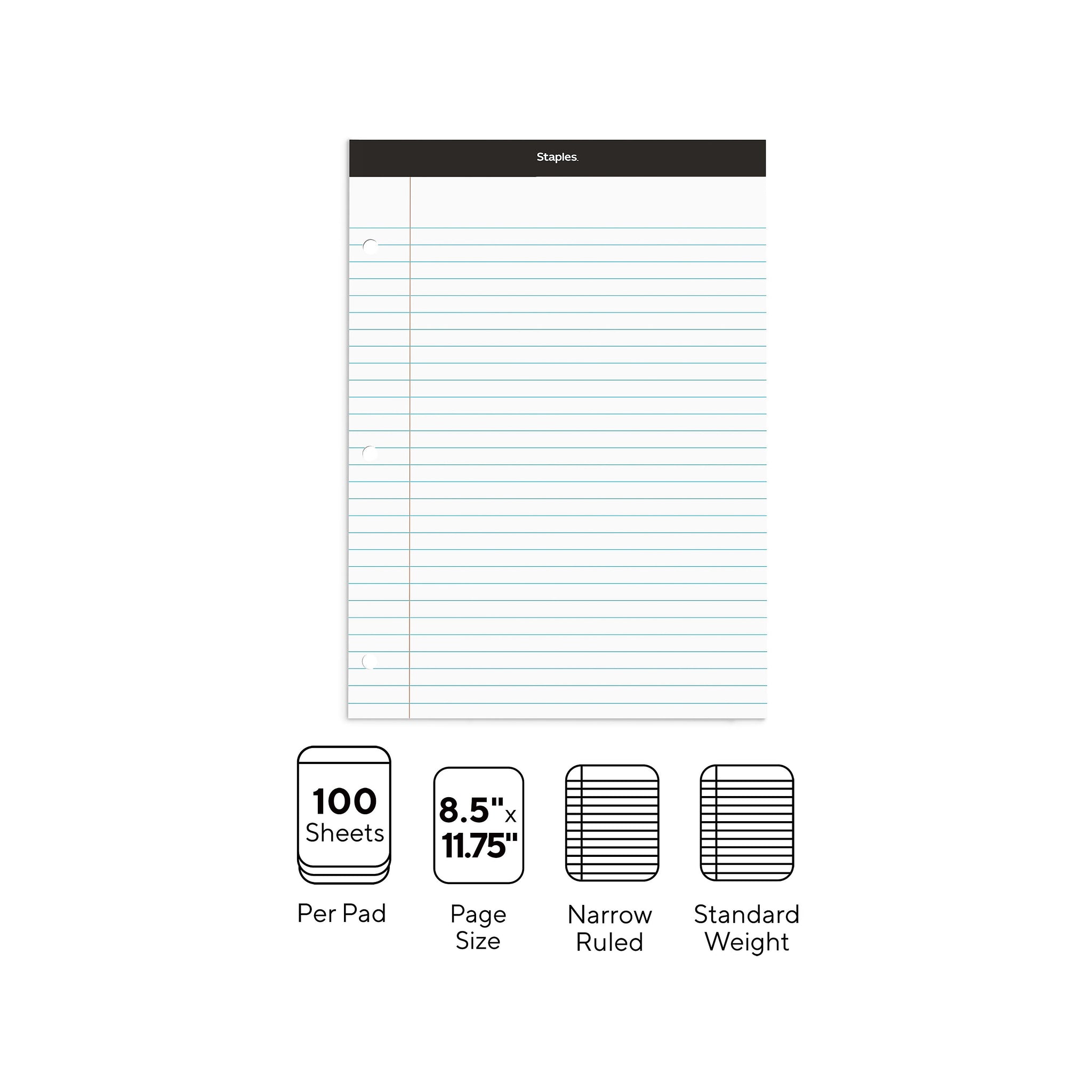 Staples Notepad, 8.5