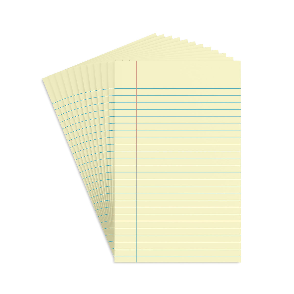 Staples® Notepads, 5" x 8", Narrow Ruled, Canary, 50 Sheets/Pad, 12 Pads/Pack