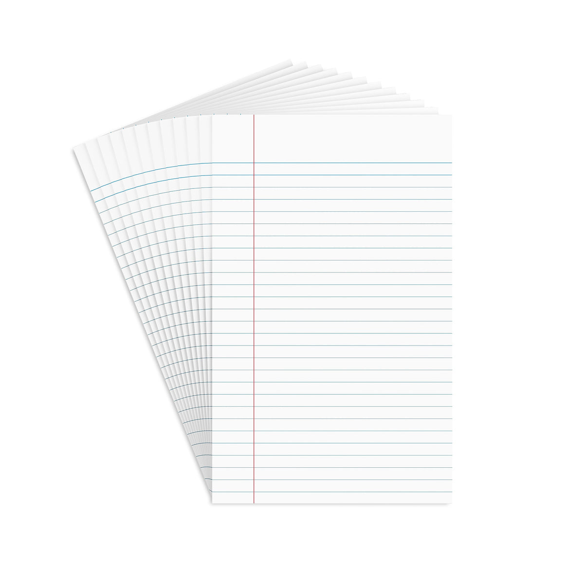 Staples Notepads, 5" x 8", Narrow Ruled, White, 50 Sheets/Pad, Dozen Pads/Pack