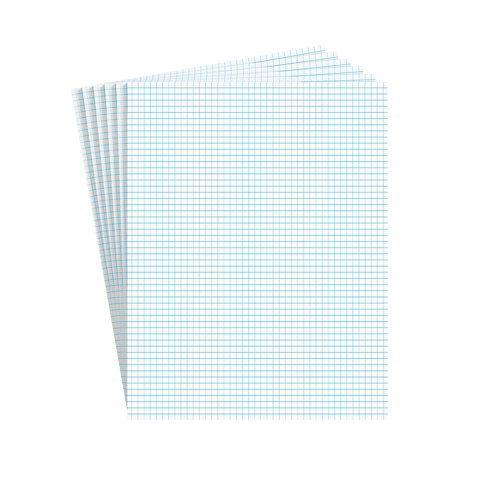 Staples® Notepads, 8.5" x 11", Graph Ruled, White, 50 Sheets/Pad, 6 Pads/Pack