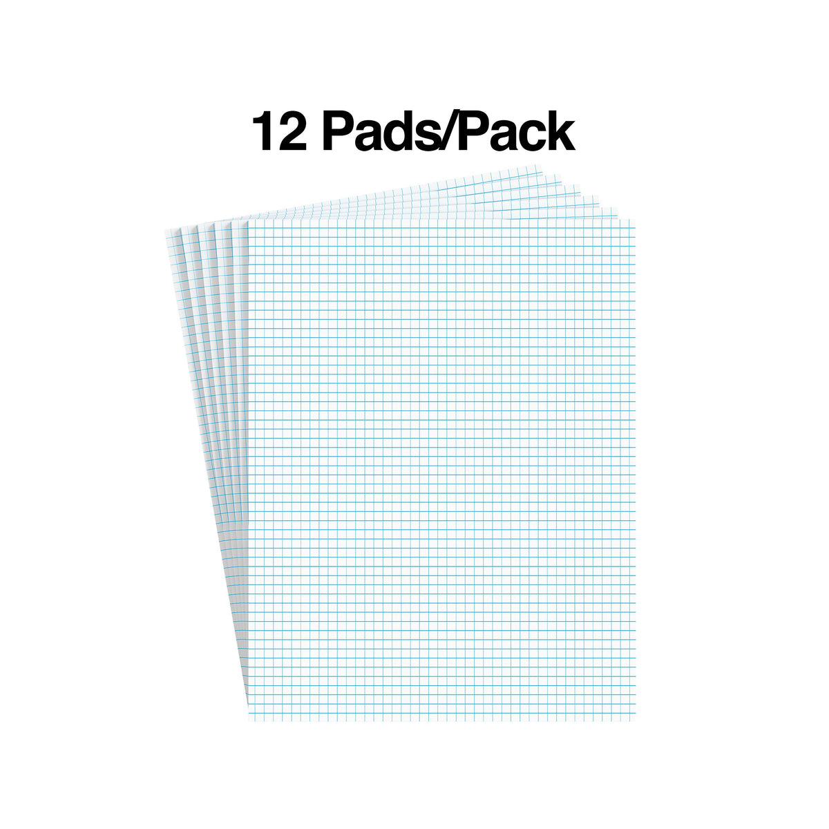 Staples® Notepads, 8.5" x 11", Graph Ruled, White, 50 Sheets/Pad, 6 Pads/Pack