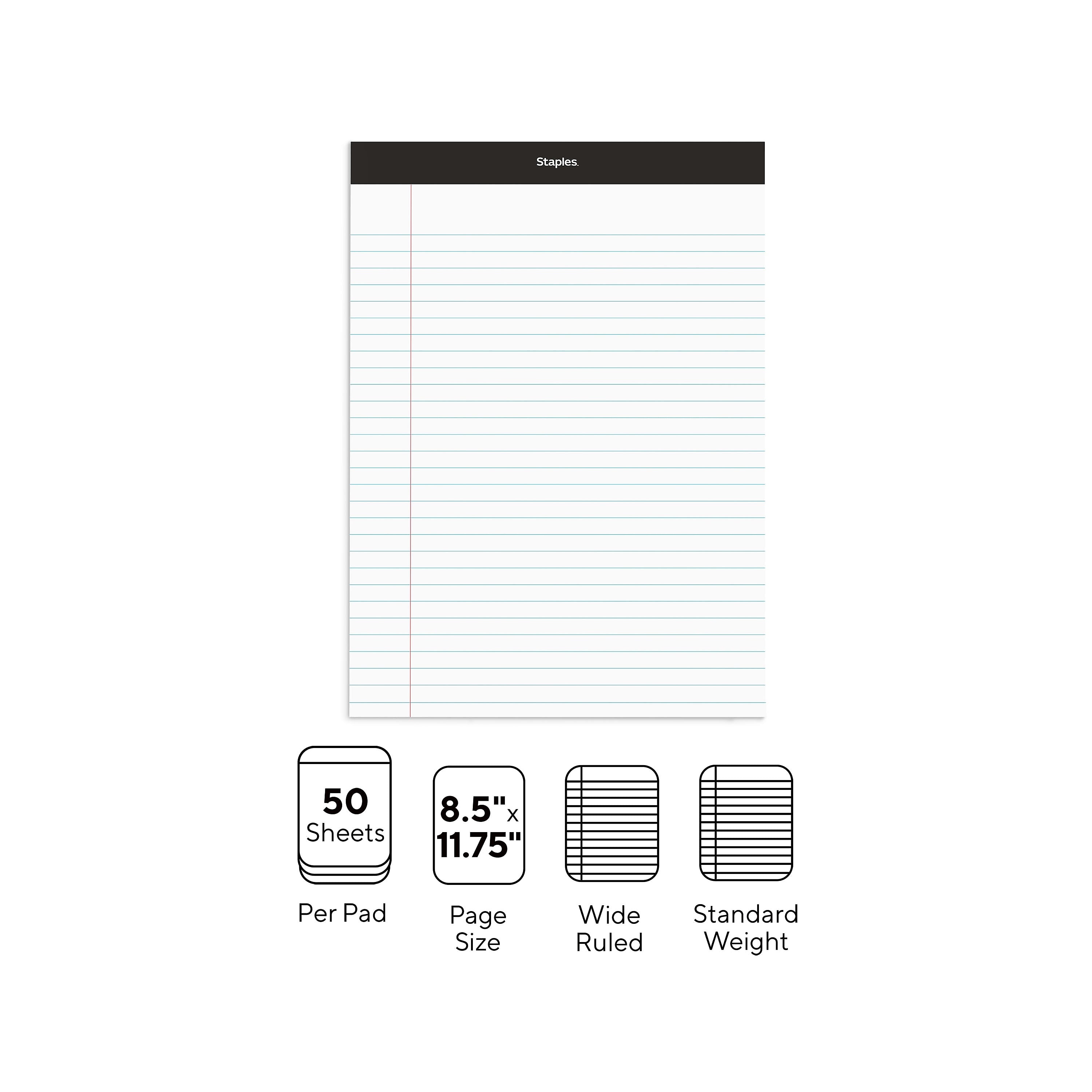 Staples Notepads, 8.5