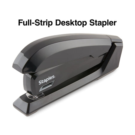 Staples One-Touch Desktop Stapler, 20 Sheet Capacity, Black