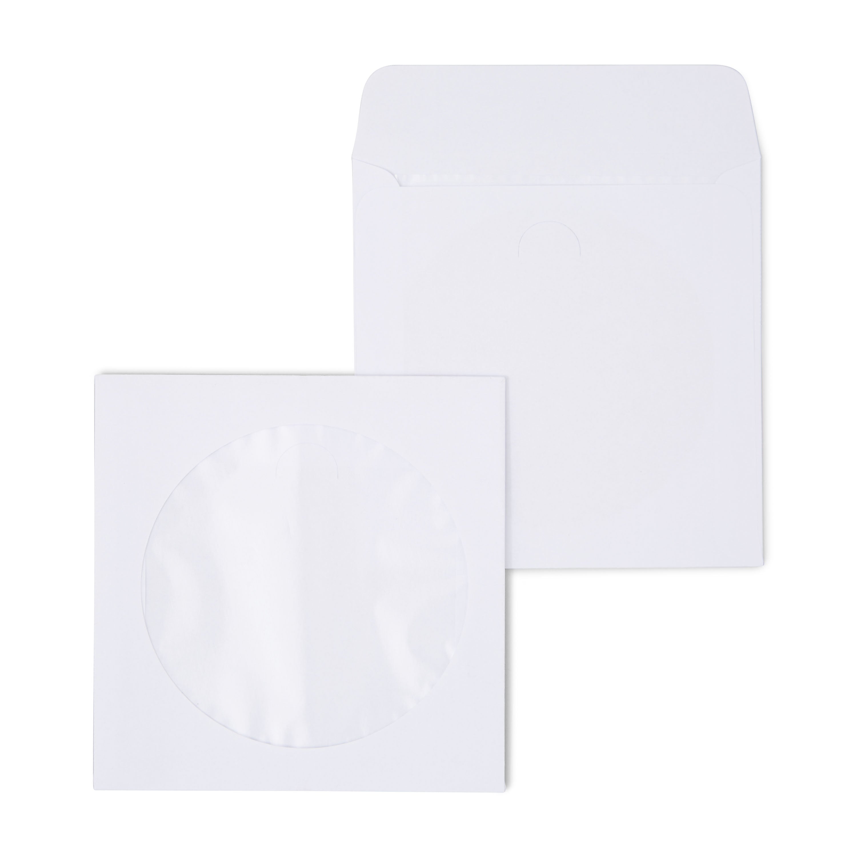 Staples Open End CD/DVD Envelopes, 5" x 5", White, 50/Box