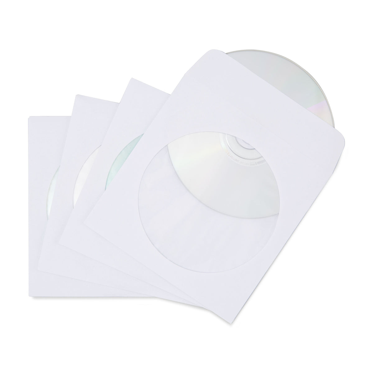 Staples Open End CD/DVD Envelopes, 5" x 5", White, 50/Box