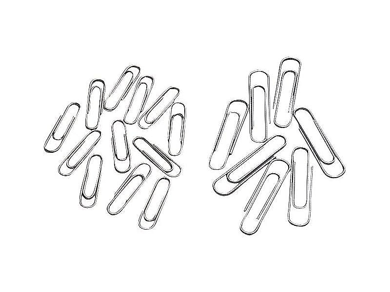 Staples Paper Clips, #1, Gray/Silver, 100/Box