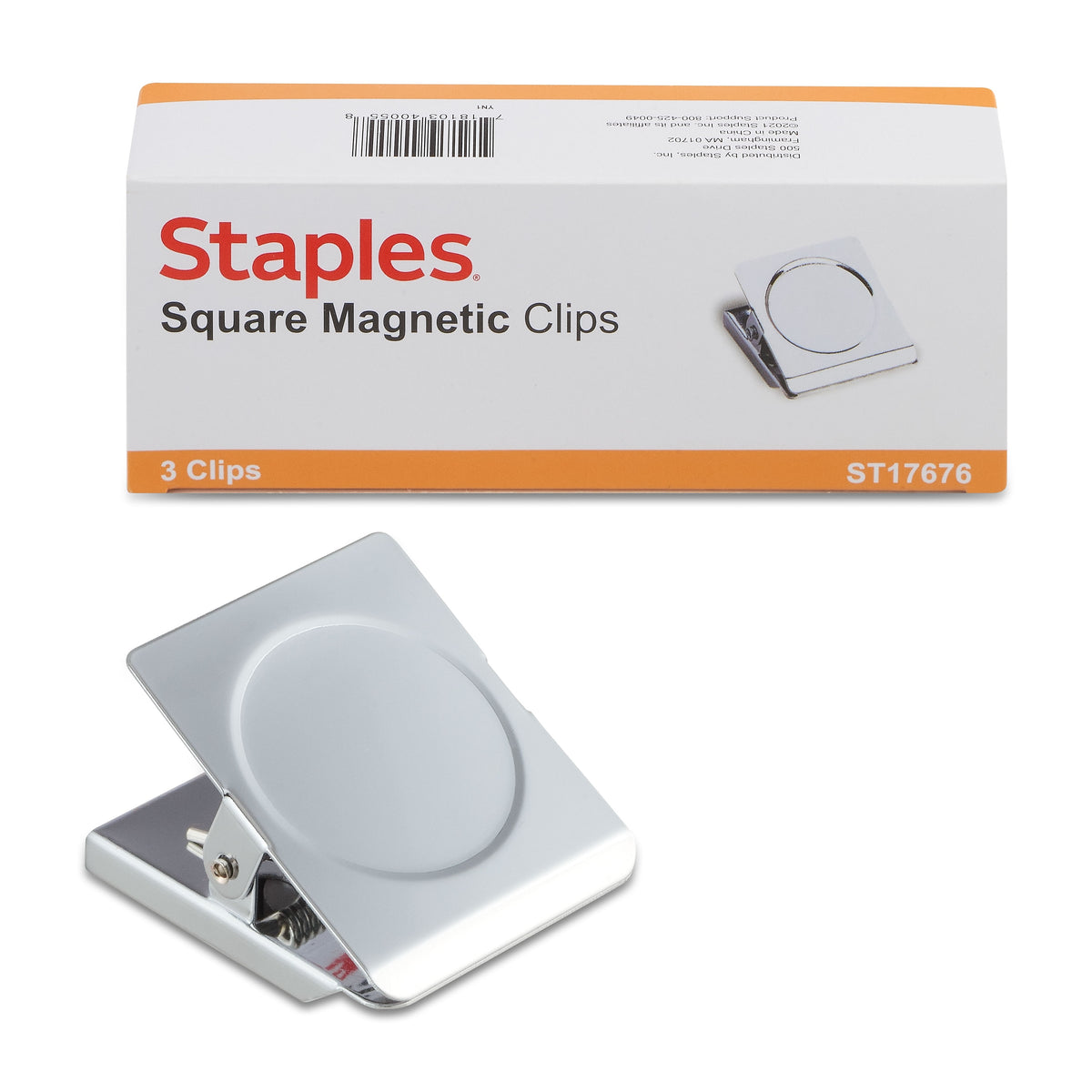 Staples Paper Clips, 2.25"W, Silver, 3/Pack