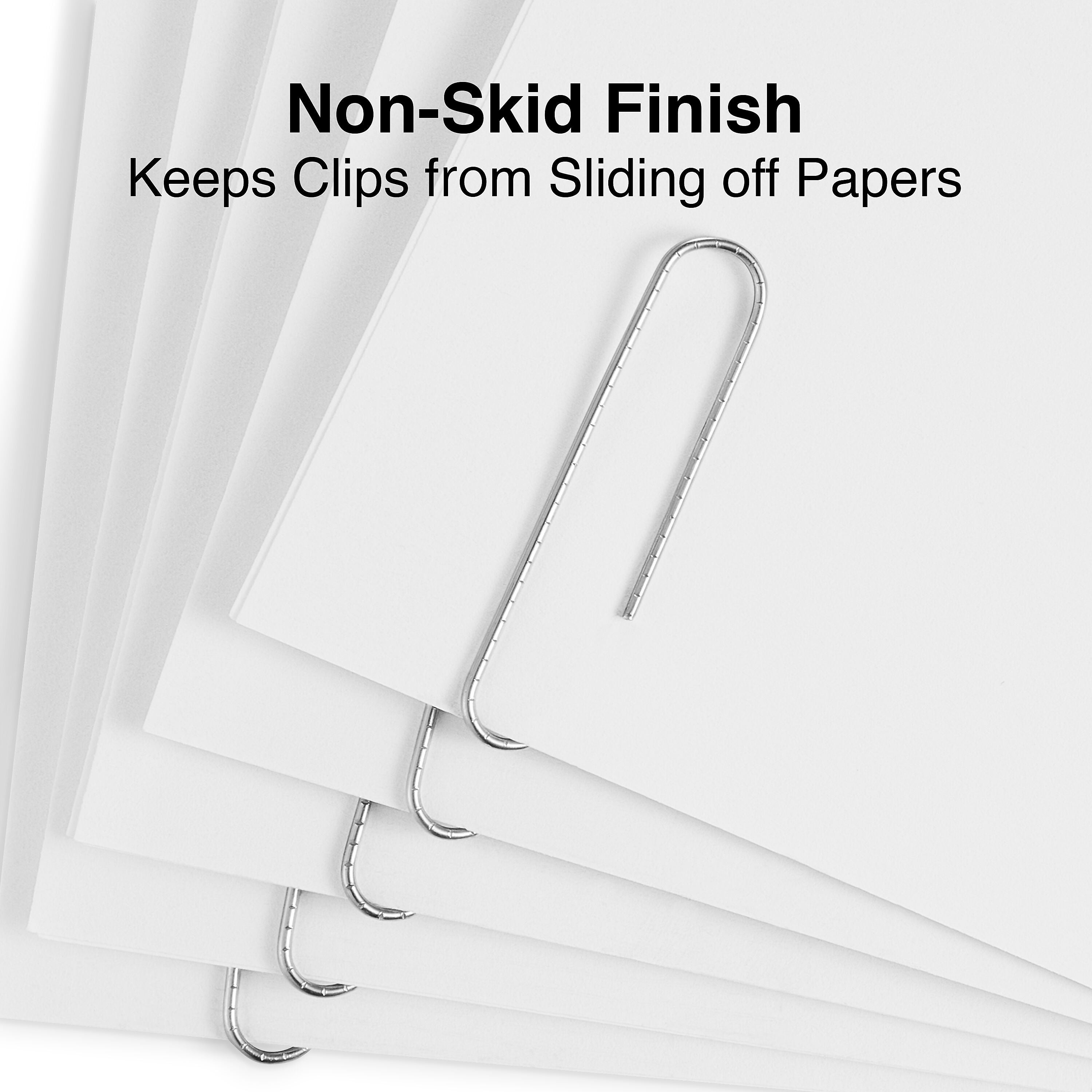 Staples® Paper Clips, Nonskid, 1,000/Pack