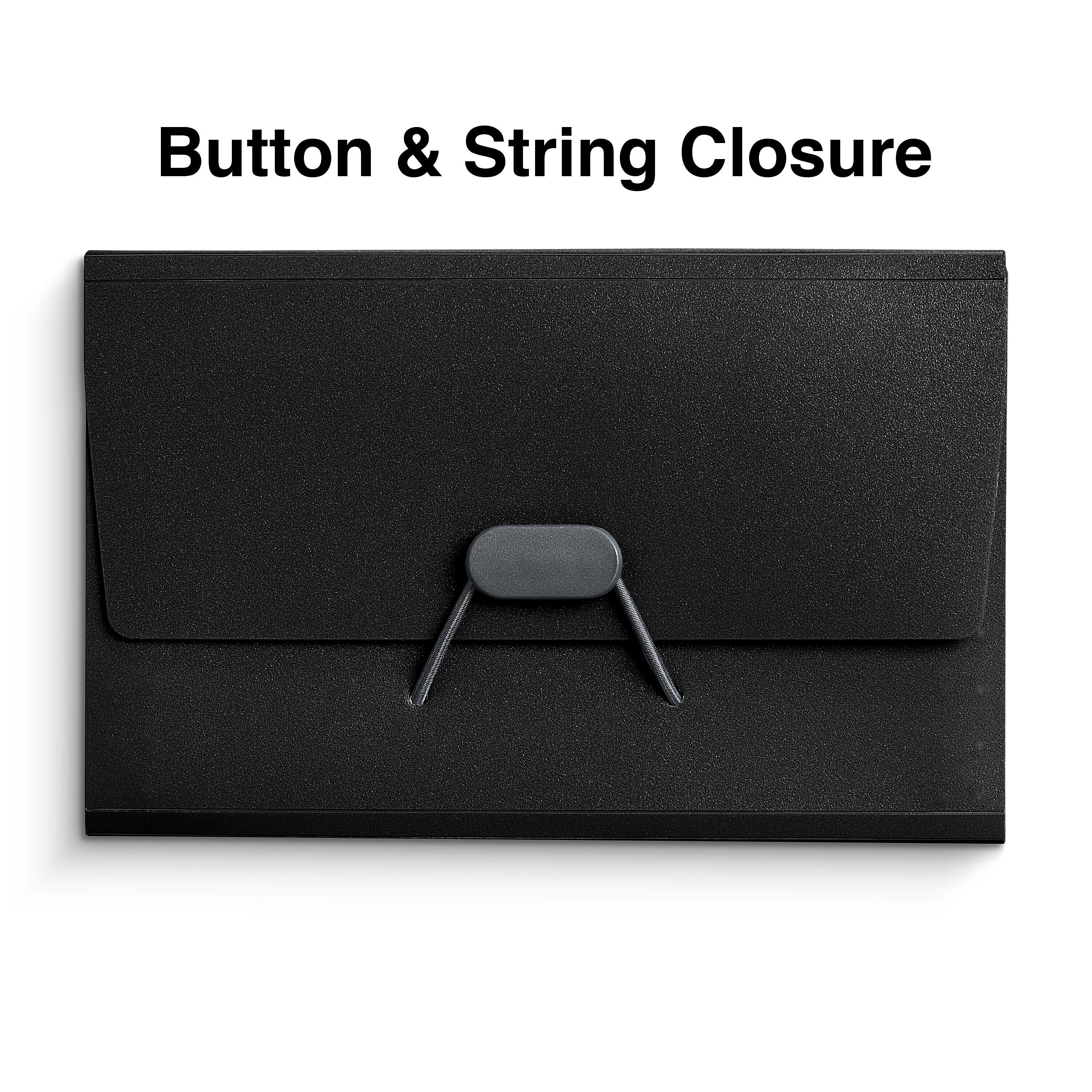 Staples Plastic Accordion File, 13-Pocket, Coupon Size, Assorted Colors