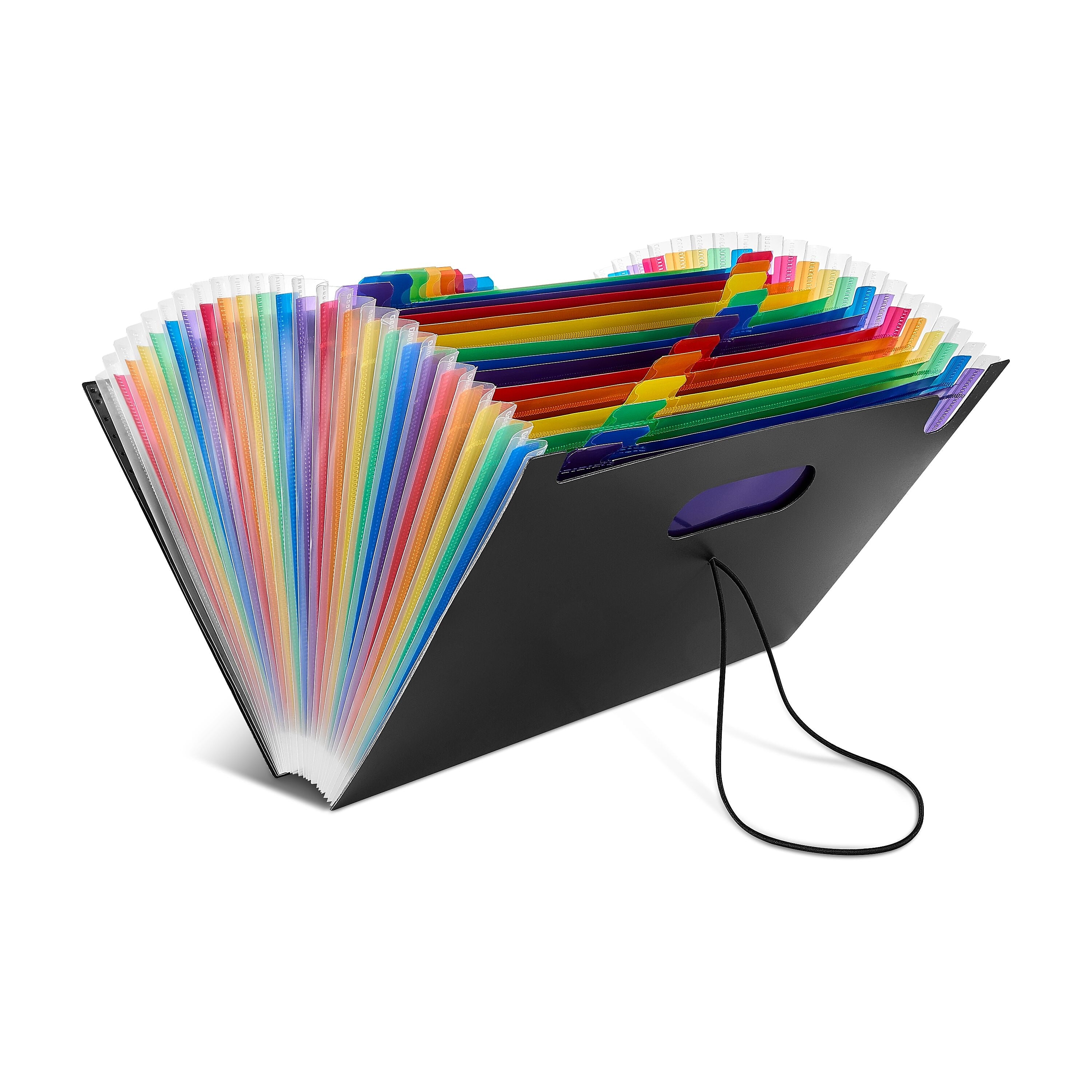 Staples Plastic Accordion File, 25-Pocket, Letter Size, Multicolor