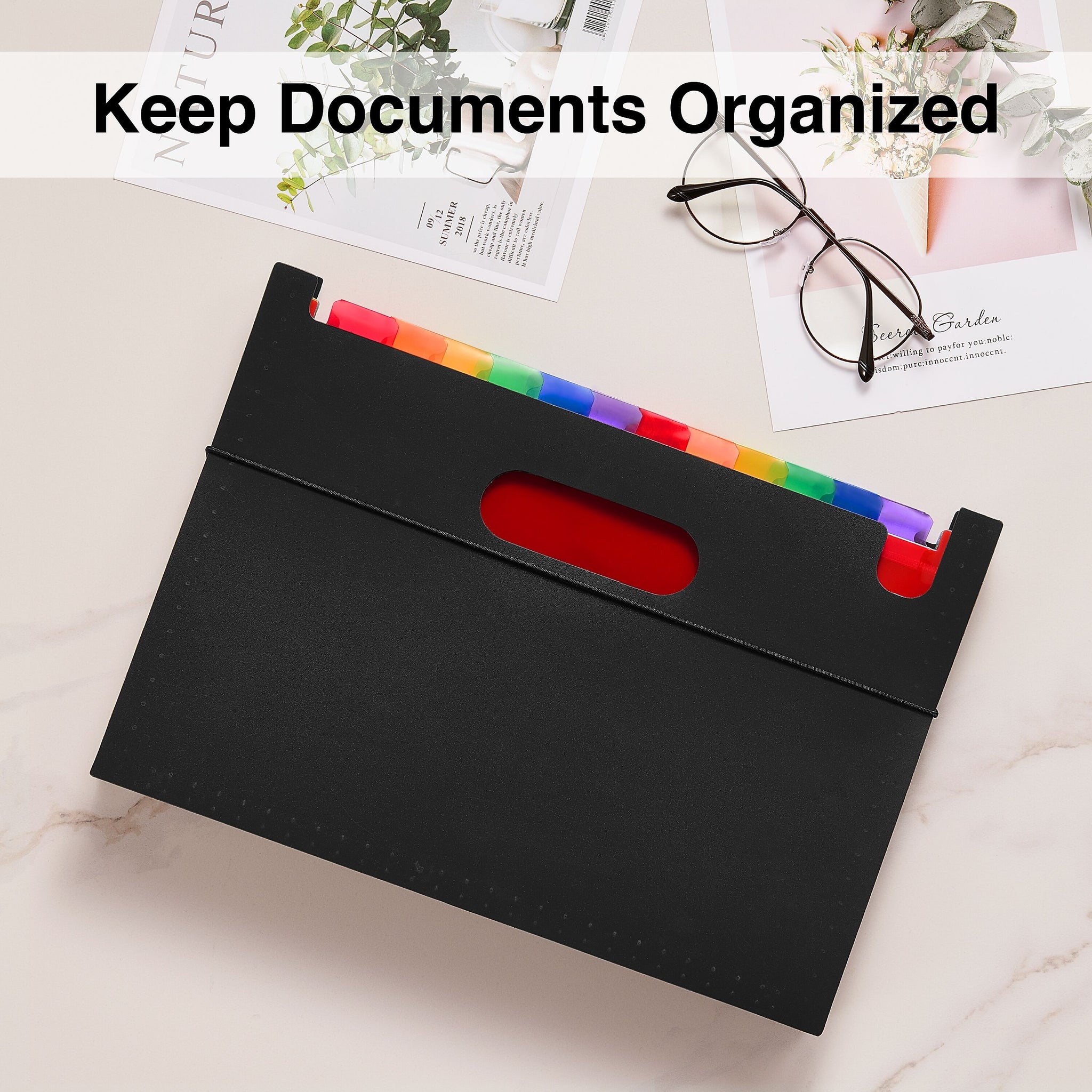 Staples Plastic Accordion File, 25-Pocket, Letter Size, Multicolor