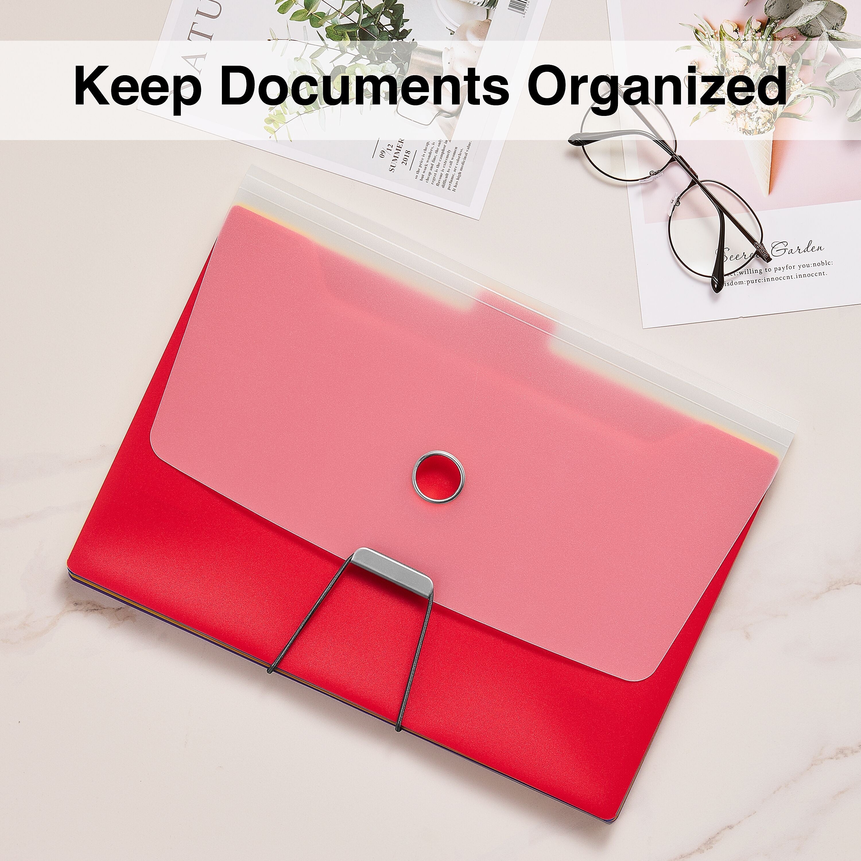 Staples Plastic Accordion File, 6-Pocket, Letter Size, Multicolor