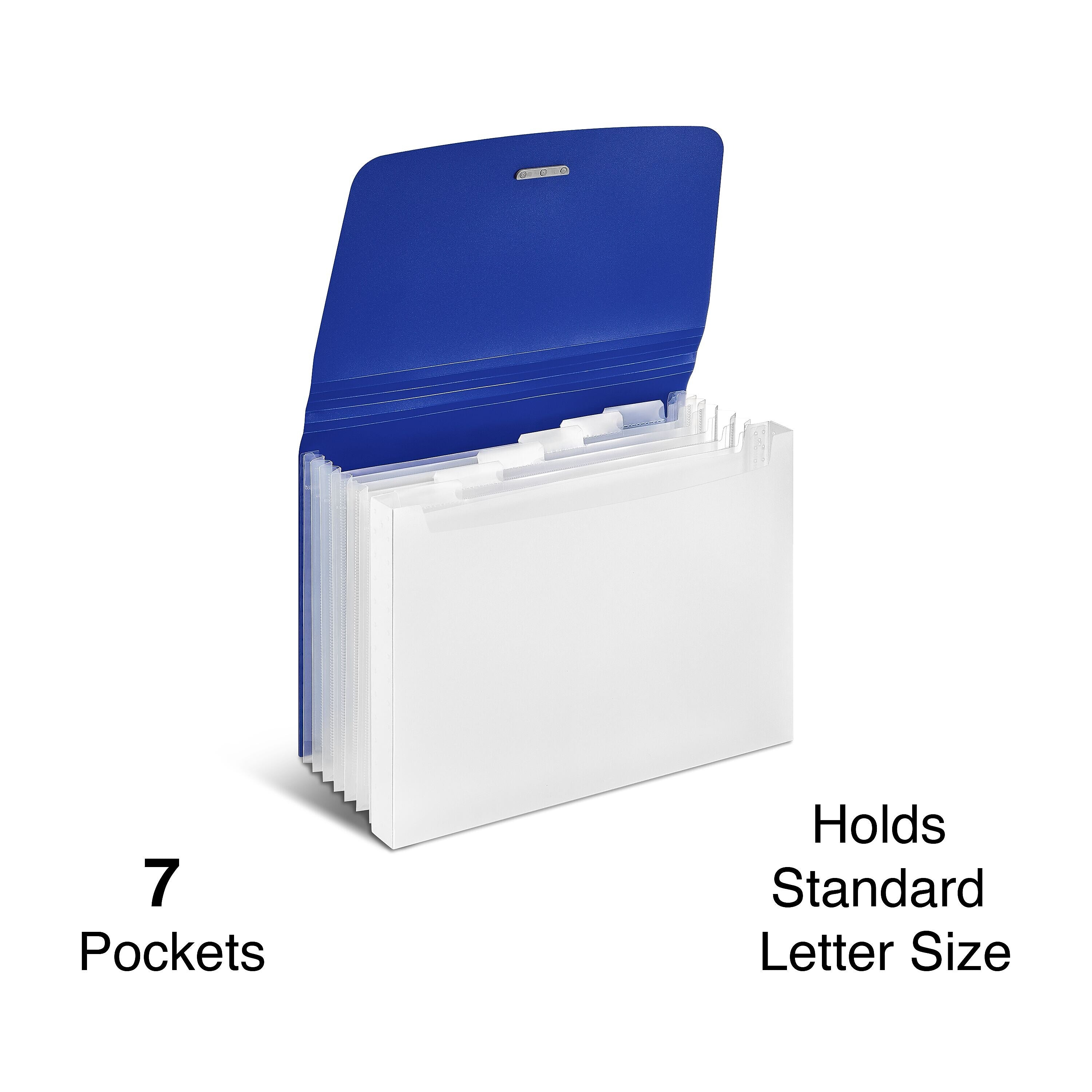Staples Plastic Accordion File, 7-Pocket, Letter Size, Assorted Colors