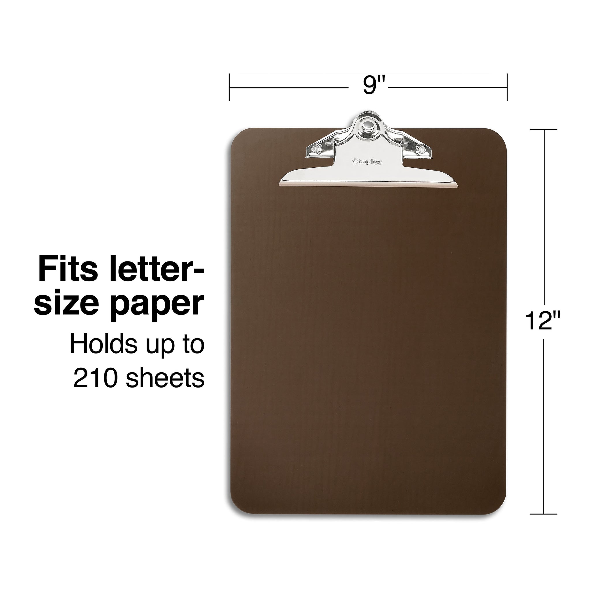 Staples Plastic Clipboard, Letter Size, Smoke