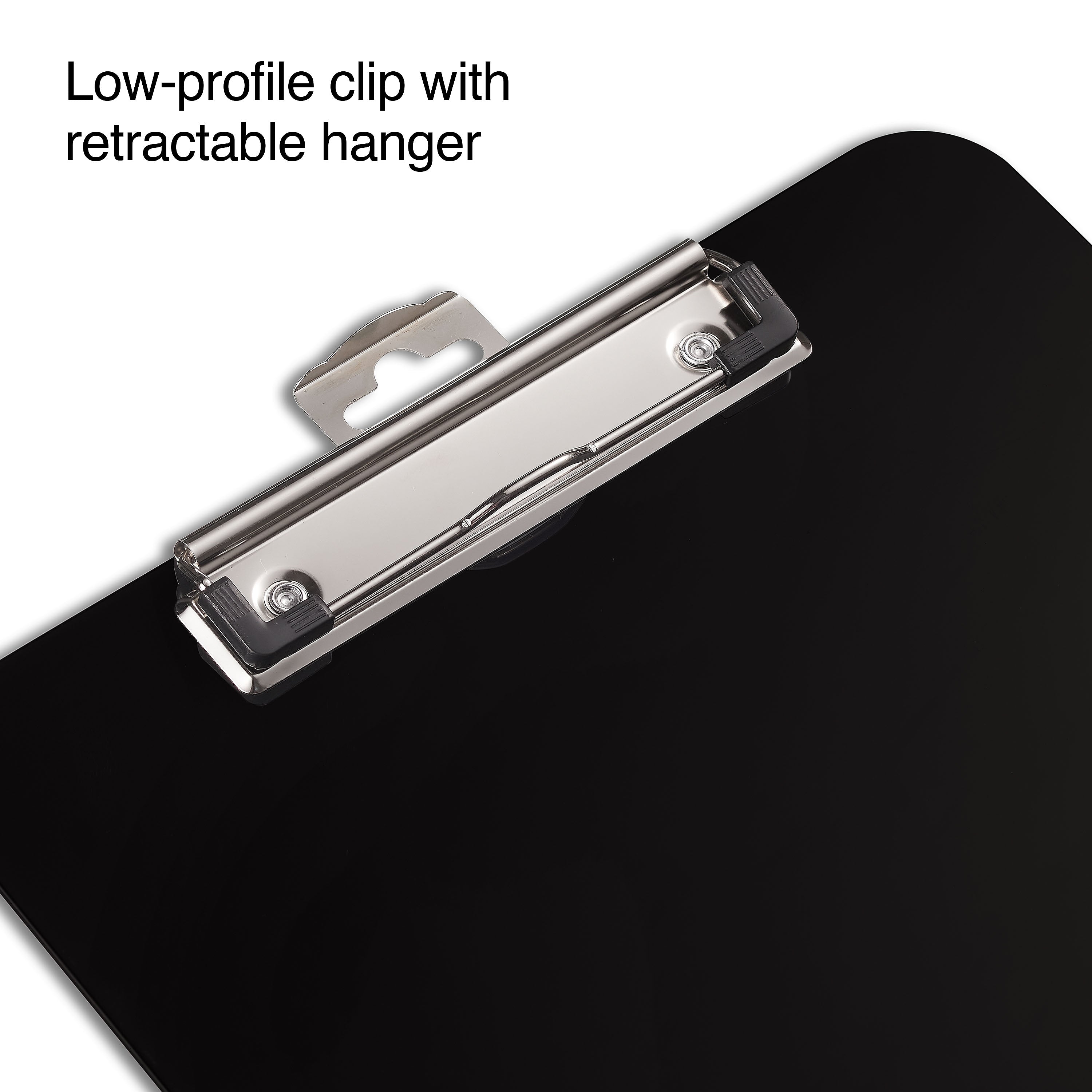 Staples Plastic Clipboards, Letter Size, Black, 2/Pack