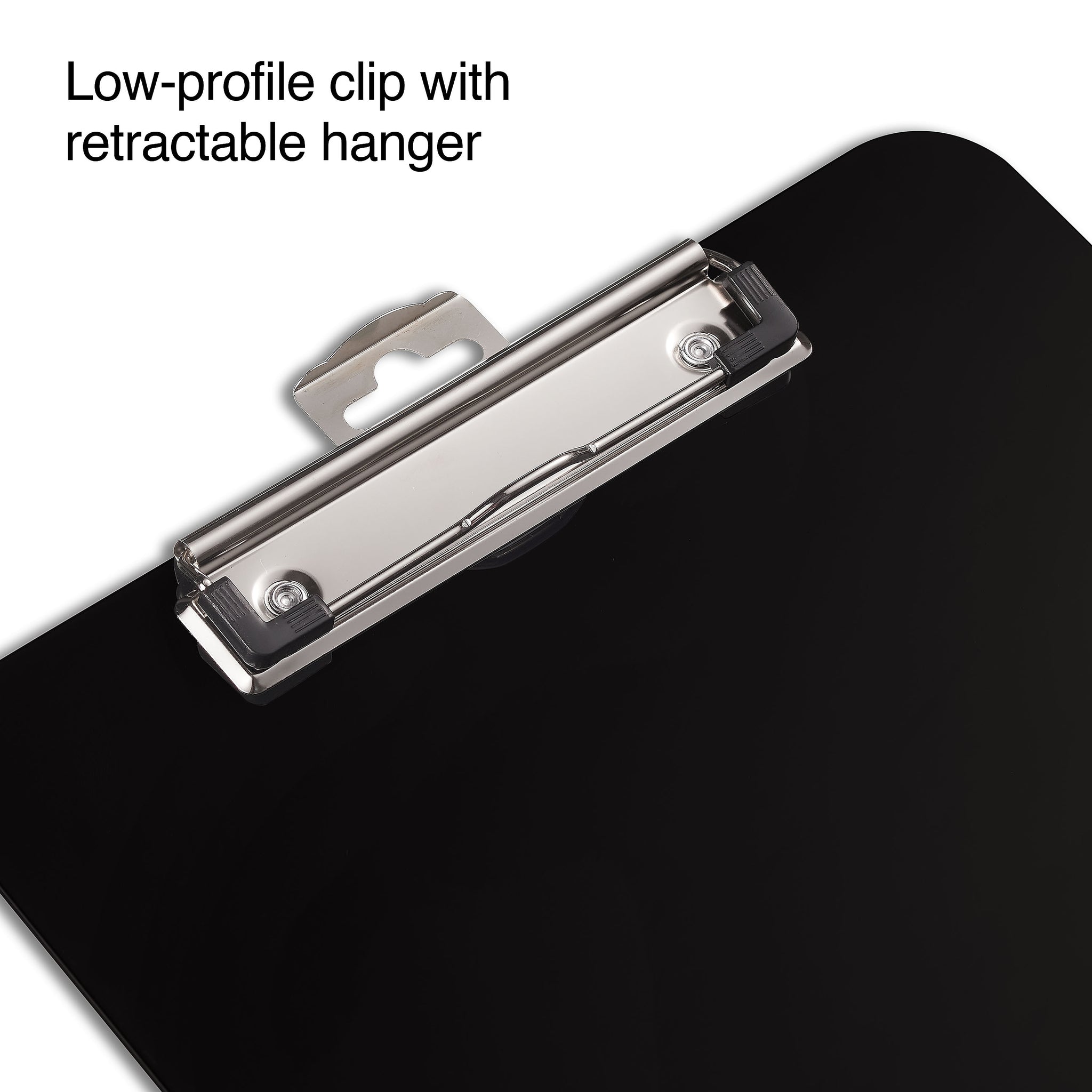Staples Plastic Clipboards, Letter Size, Black, 2/Pack