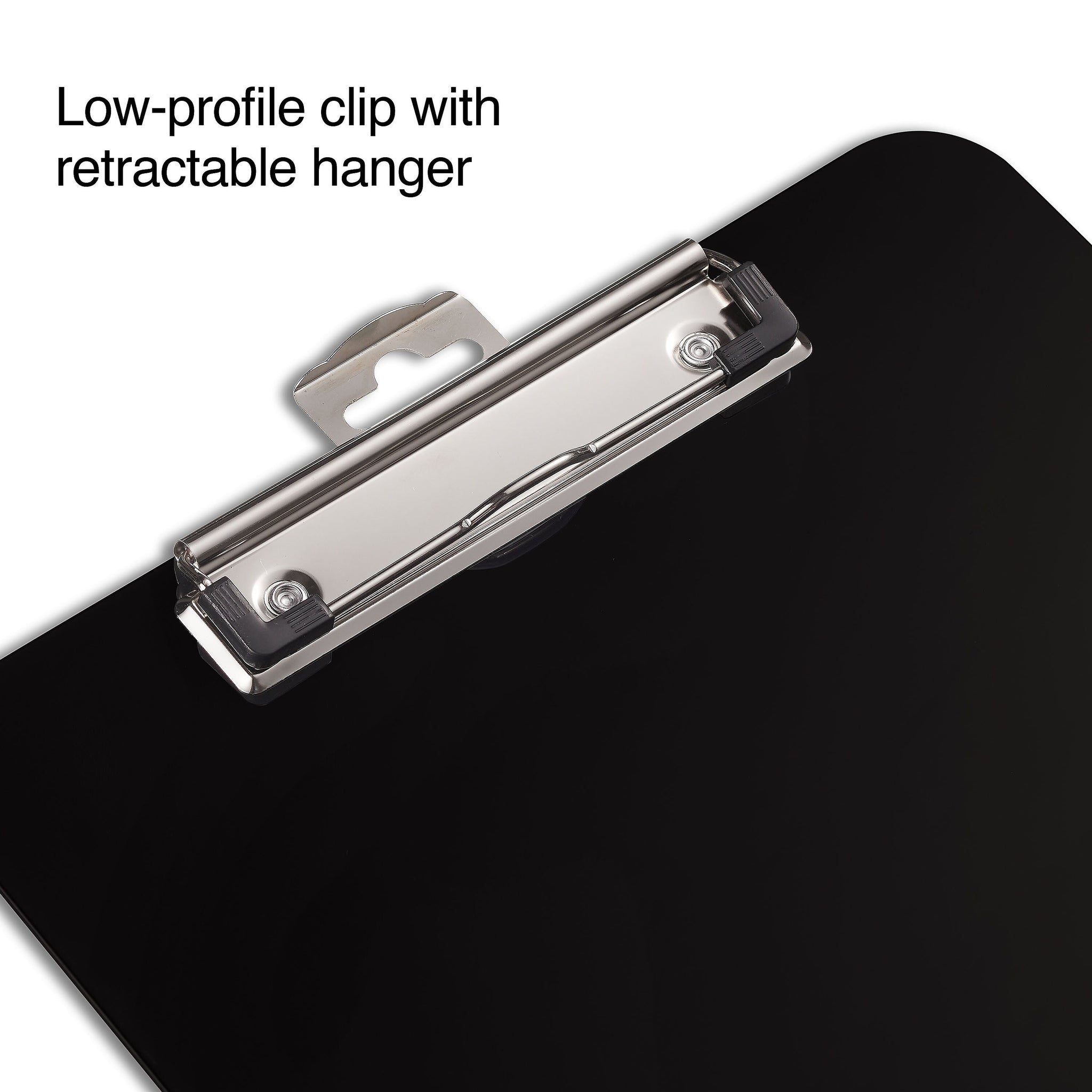 Staples Plastic Clipboards, Letter Size, Black, 6/Pack