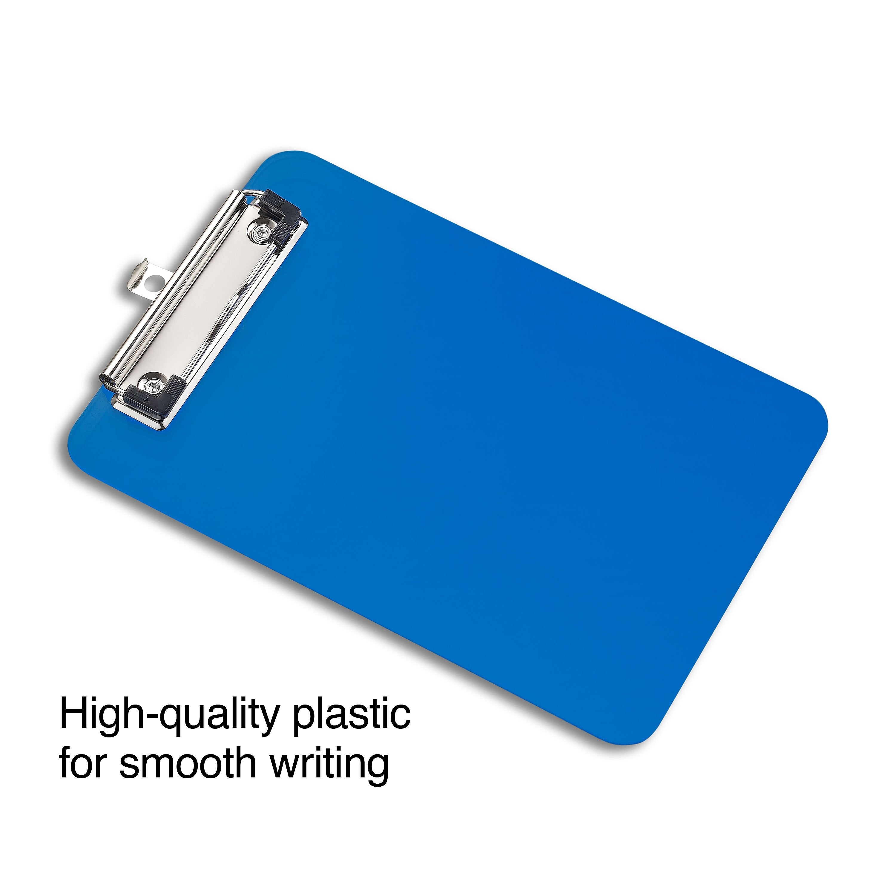 Staples Plastic Clipboards, Memo Size, Translucent Blue/Translucent Black, 2/Pack