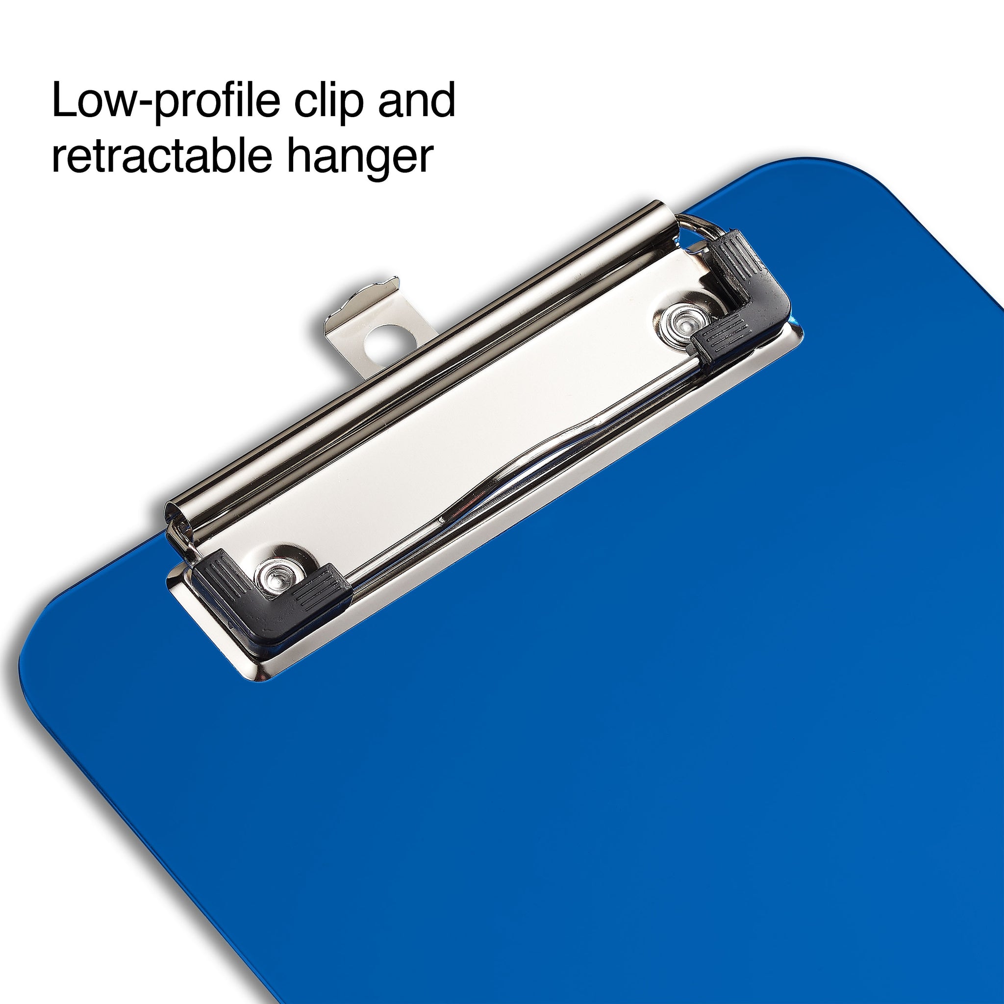 Staples Plastic Clipboards, Memo Size, Translucent Blue/Translucent Black, 2/Pack