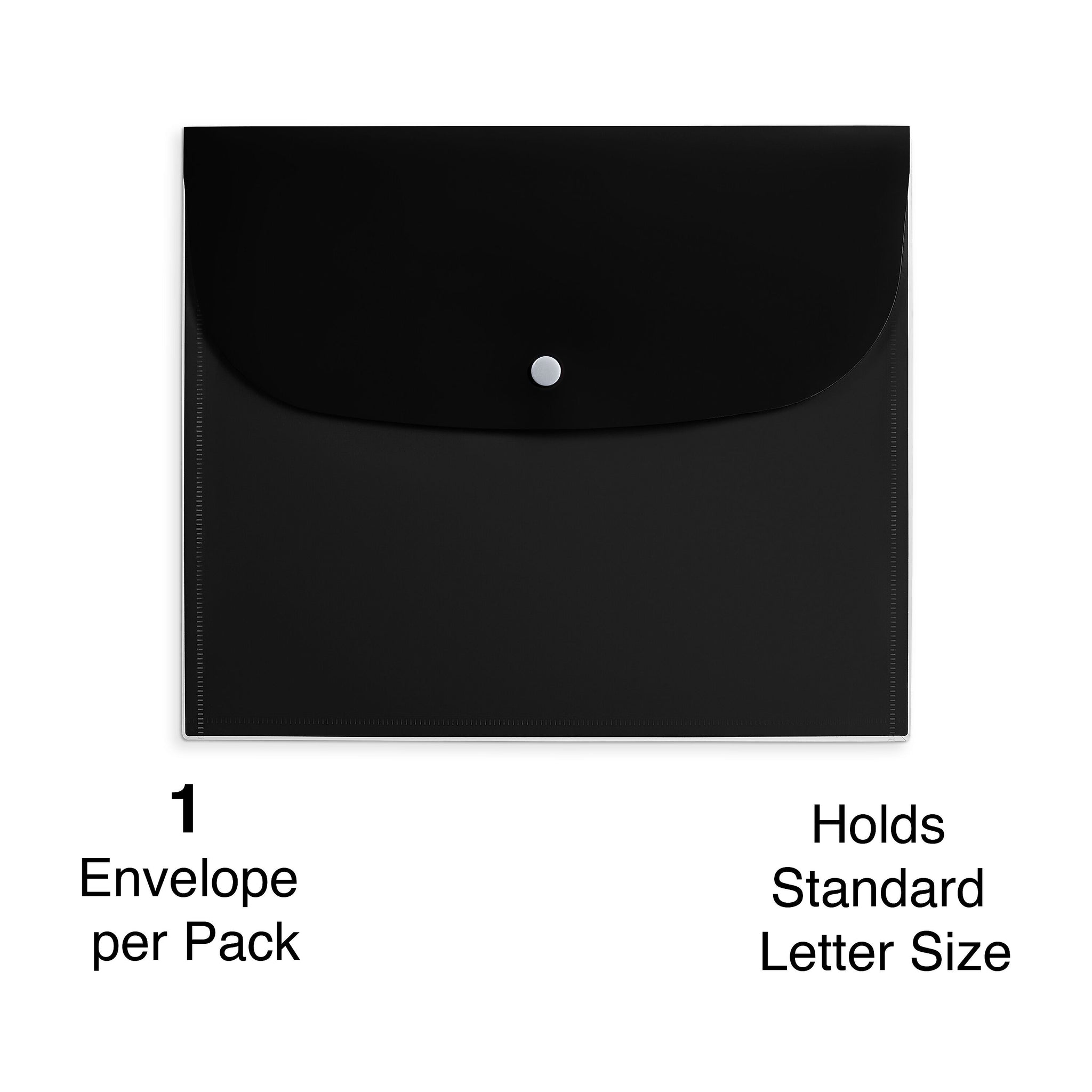 Staples Plastic Filing Envelope with Snap Closure, Letter Size, Assorted Colors