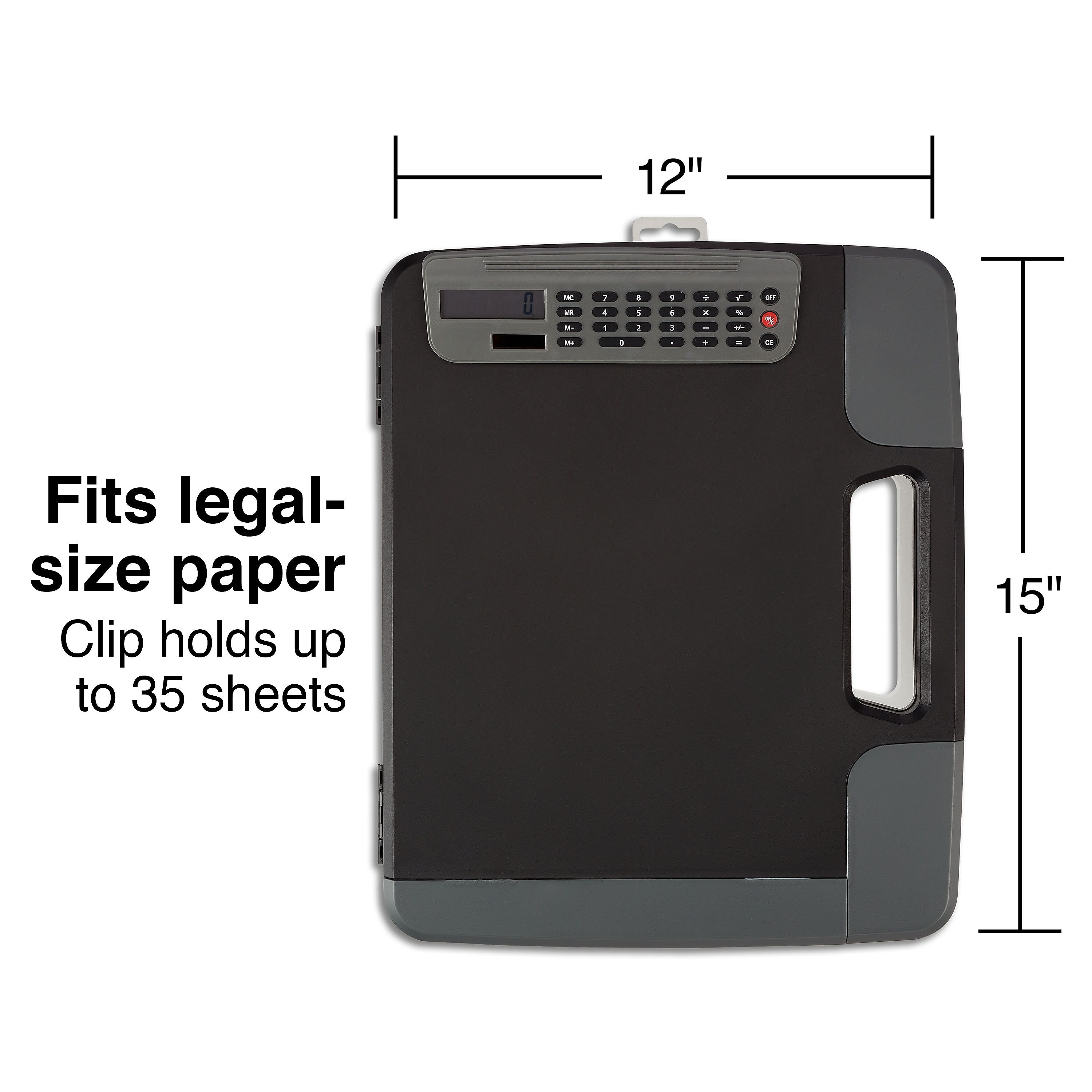 Staples Plastic Storage Clipboard, Letter Size, Black