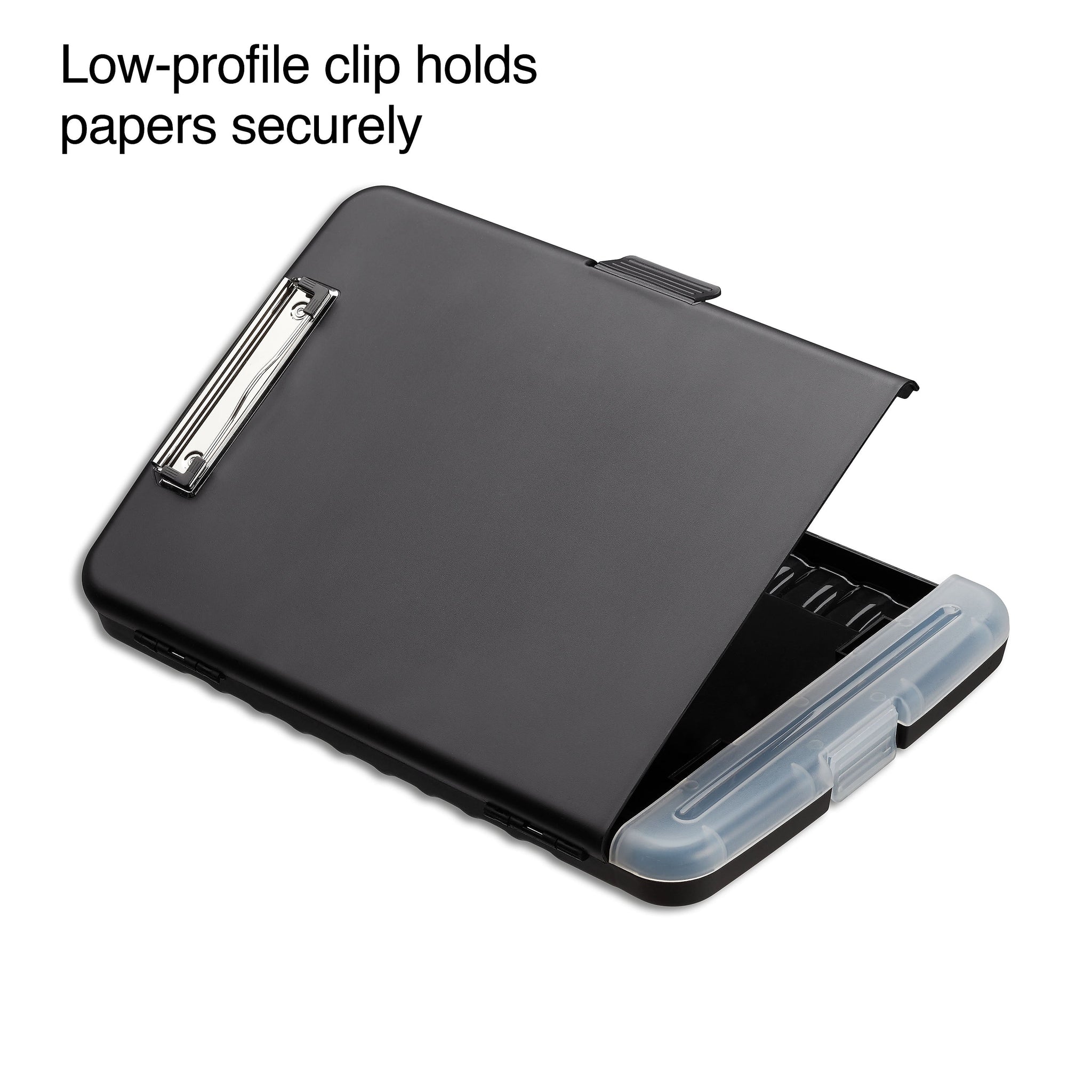 Staples Plastic Storage Clipboard, Letter Size, Black